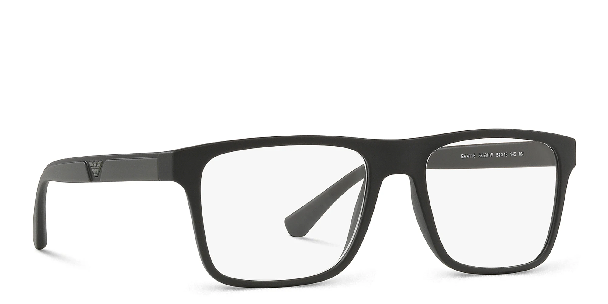 تسوق نظارة طبية بإطار مستطيل امبوريو أرماني بلون Jet Black أونلاين.