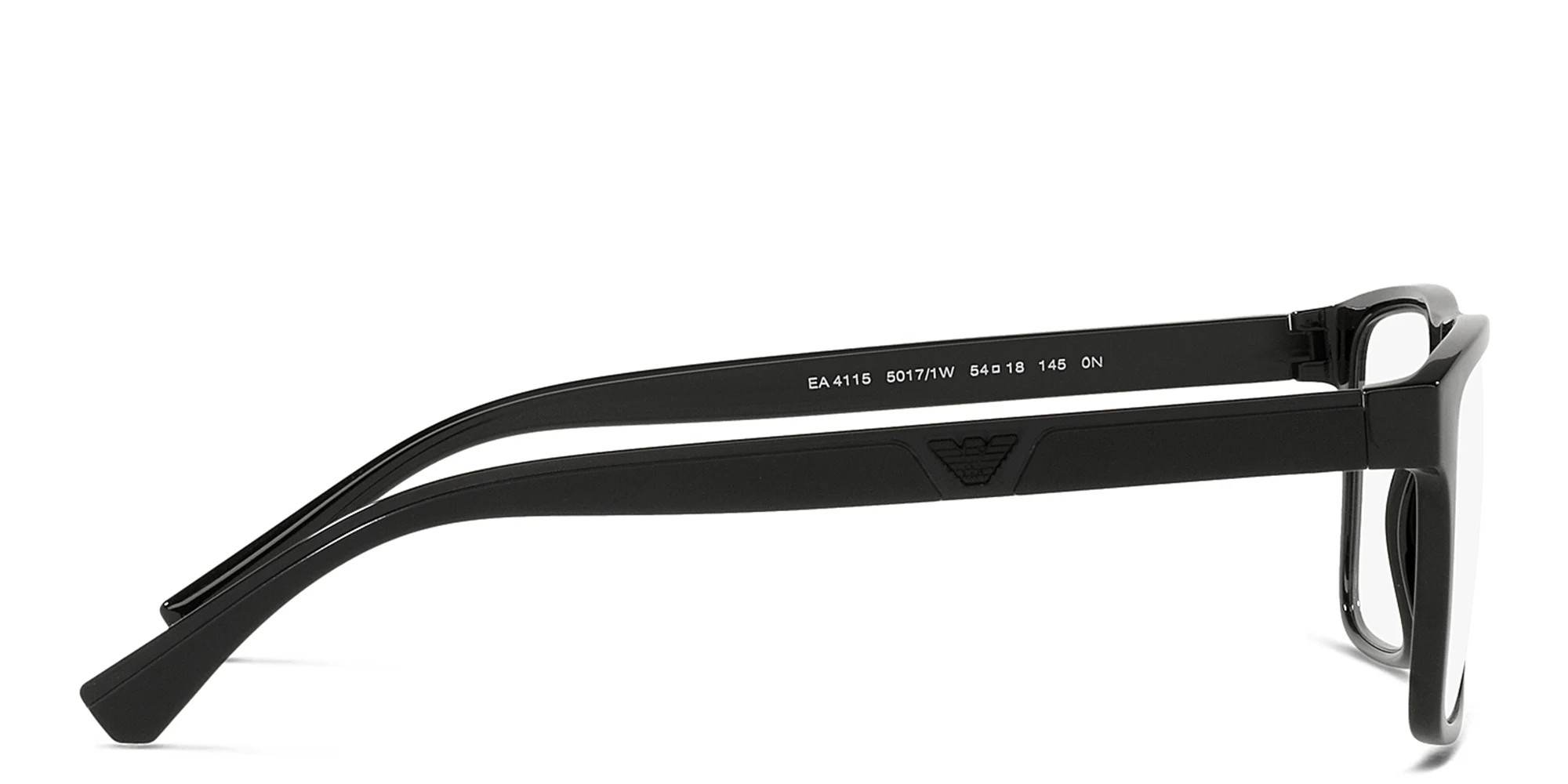 تسوق نظارات طبية مستطيلة امبوريو أرماني بلون Rubber Black أونلاين.