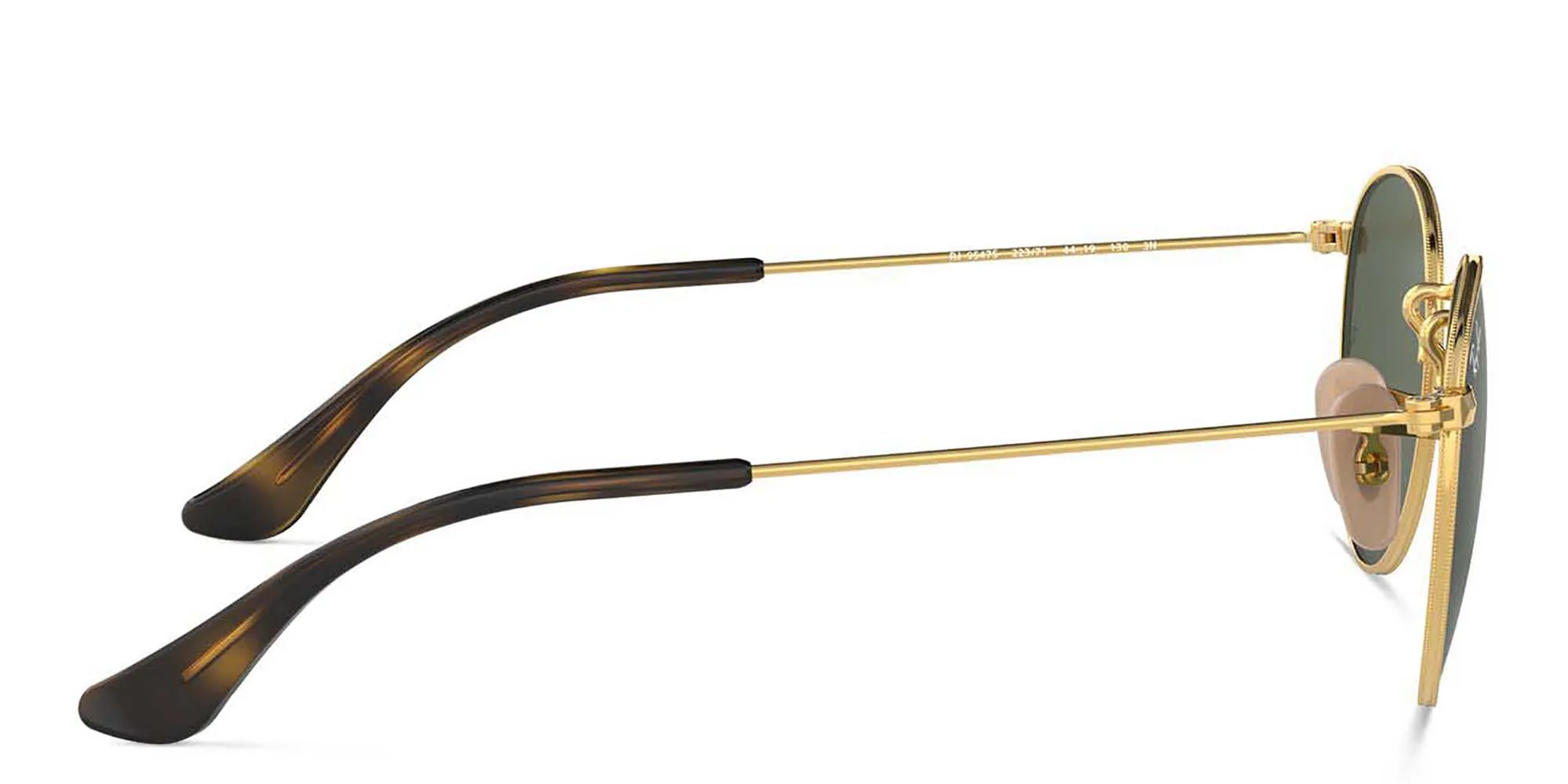 Shop Ray-Ban Junior Kids Round Sunglasses in Gold online.