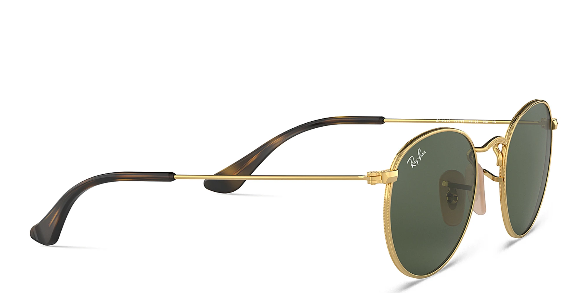 Shop Ray-Ban Junior Kids Round Sunglasses in Gold online.