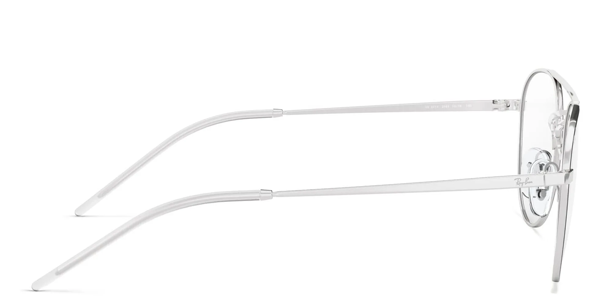 Shop Ray-Ban Unisex Panthos Eyeglasses in Black On Silver online.