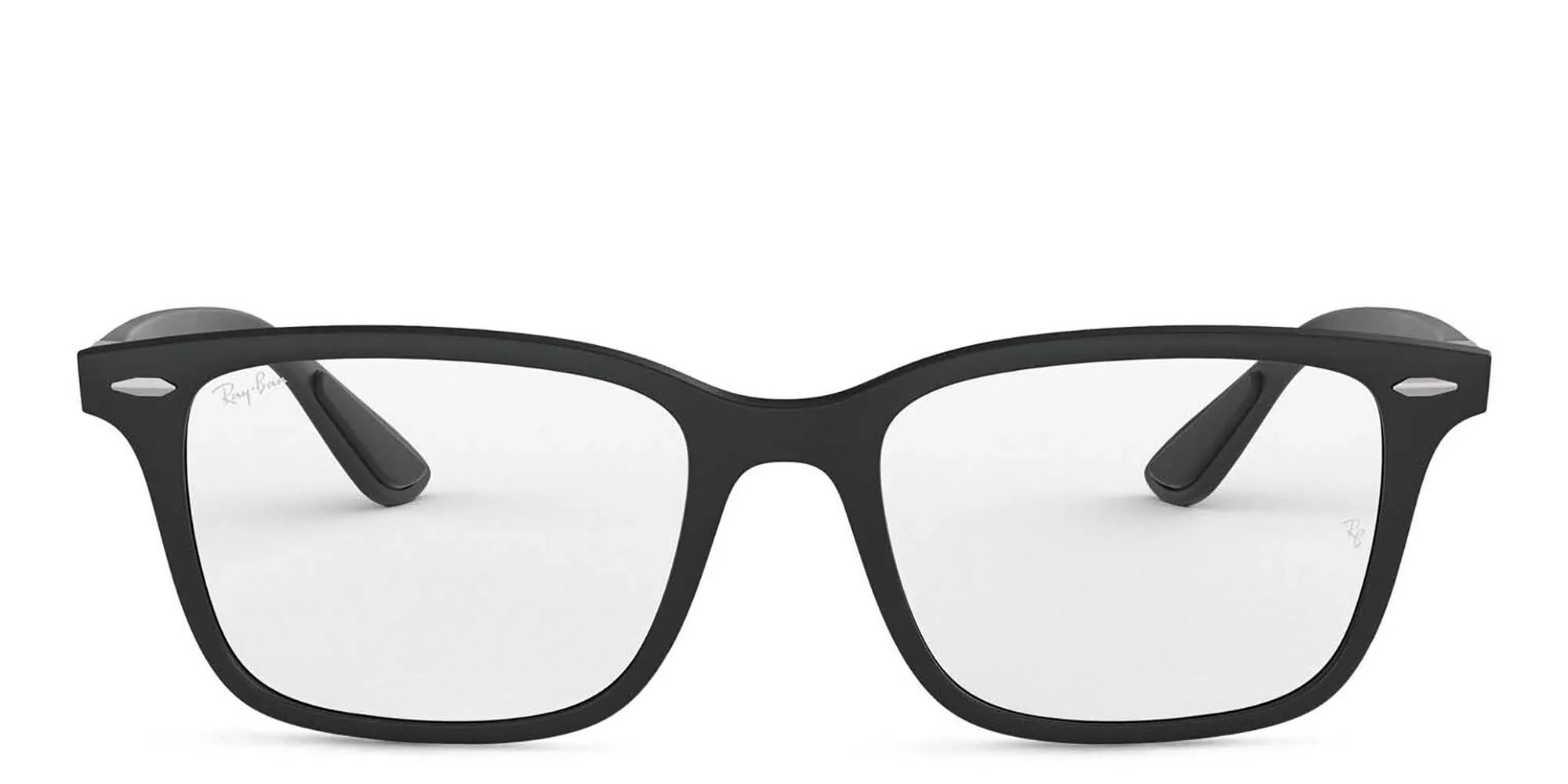 Shop Ray-Ban Unisex Rectangle Eyeglasses in Black online.
