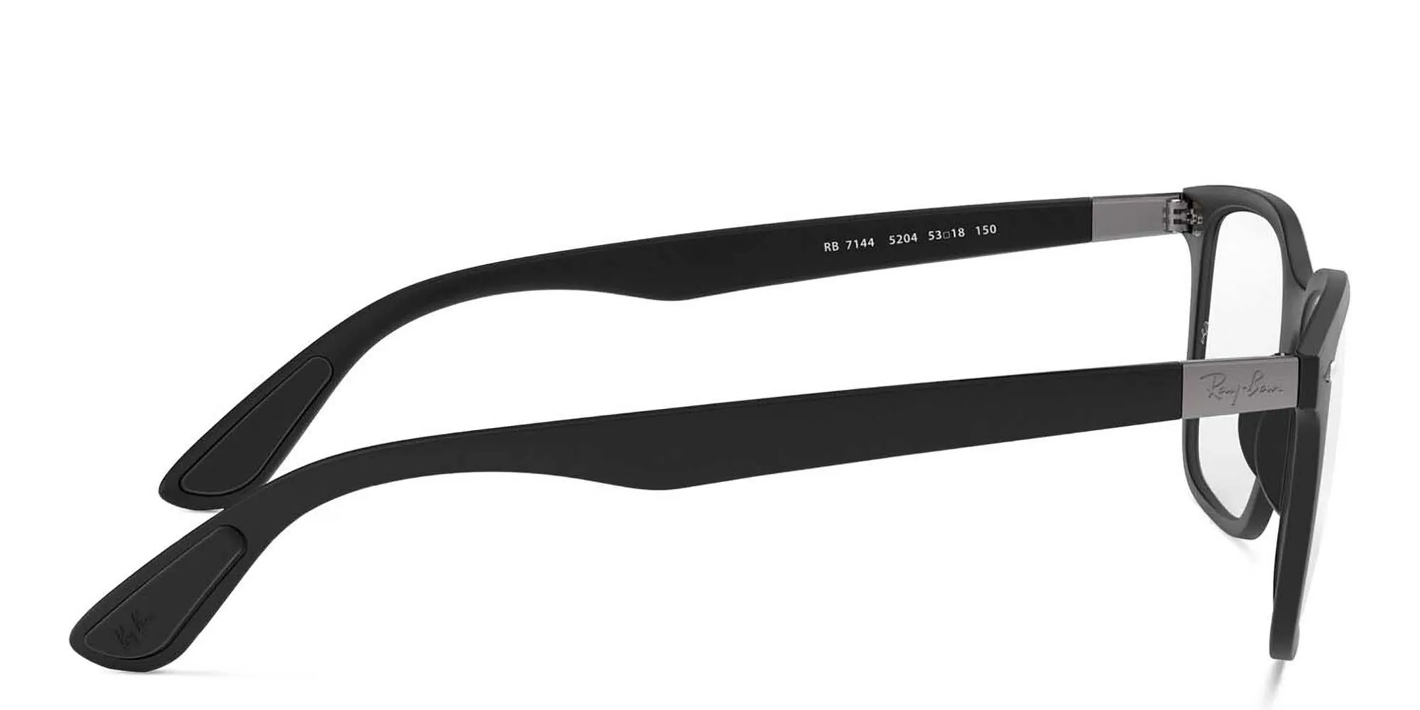 Shop Ray-Ban Unisex Rectangle Eyeglasses in Black online.
