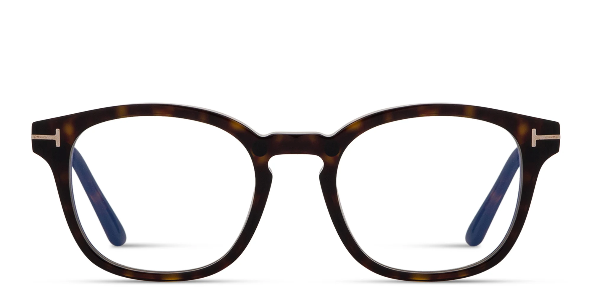 Shop TOM FORD Clip-On Round Eyeglasses in Havana online.