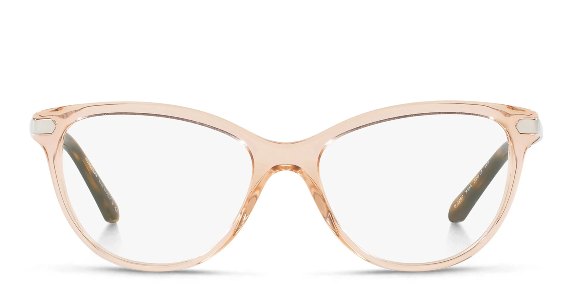 تسوق نظارات طبية مربع بربري بلون Transparent Peach أونلاين.
