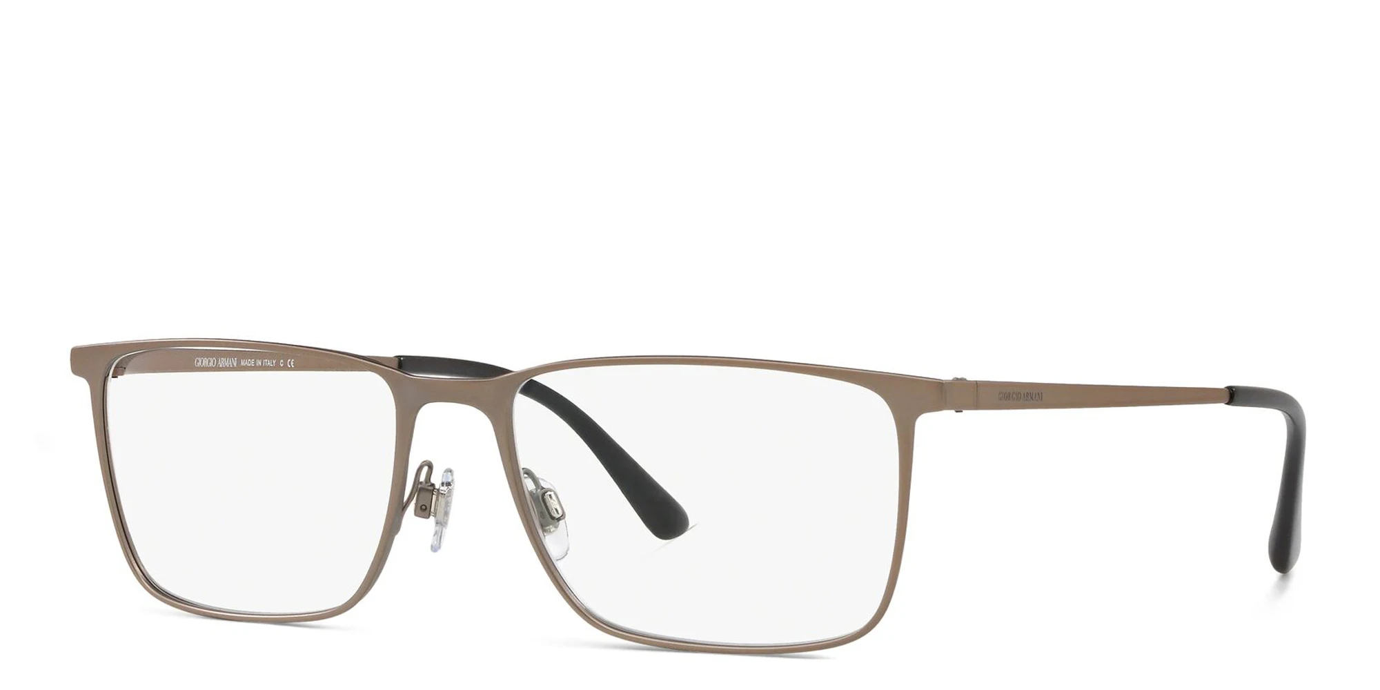 Shop GIORGIO ARMANI Rectangle Eyeglasses in Bronze online.