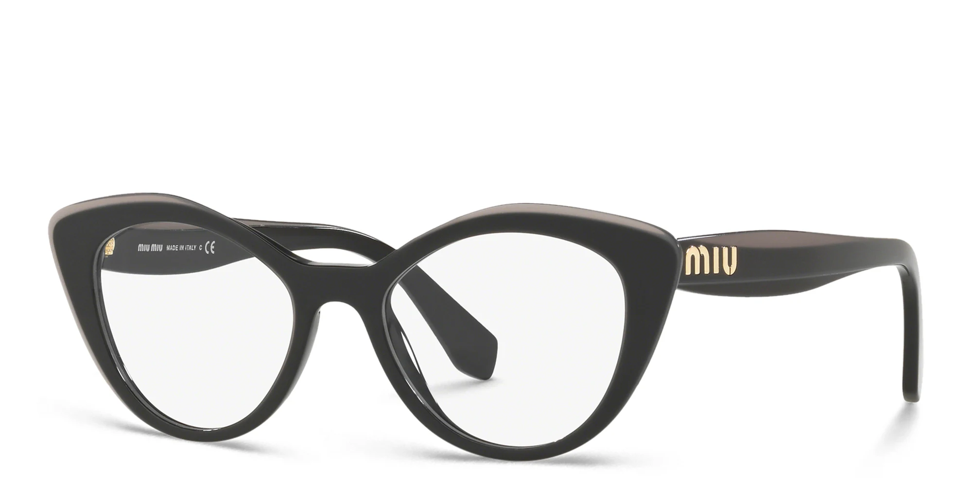 Shop MIU MIU Cat-Eye Eyeglasses in Black online.