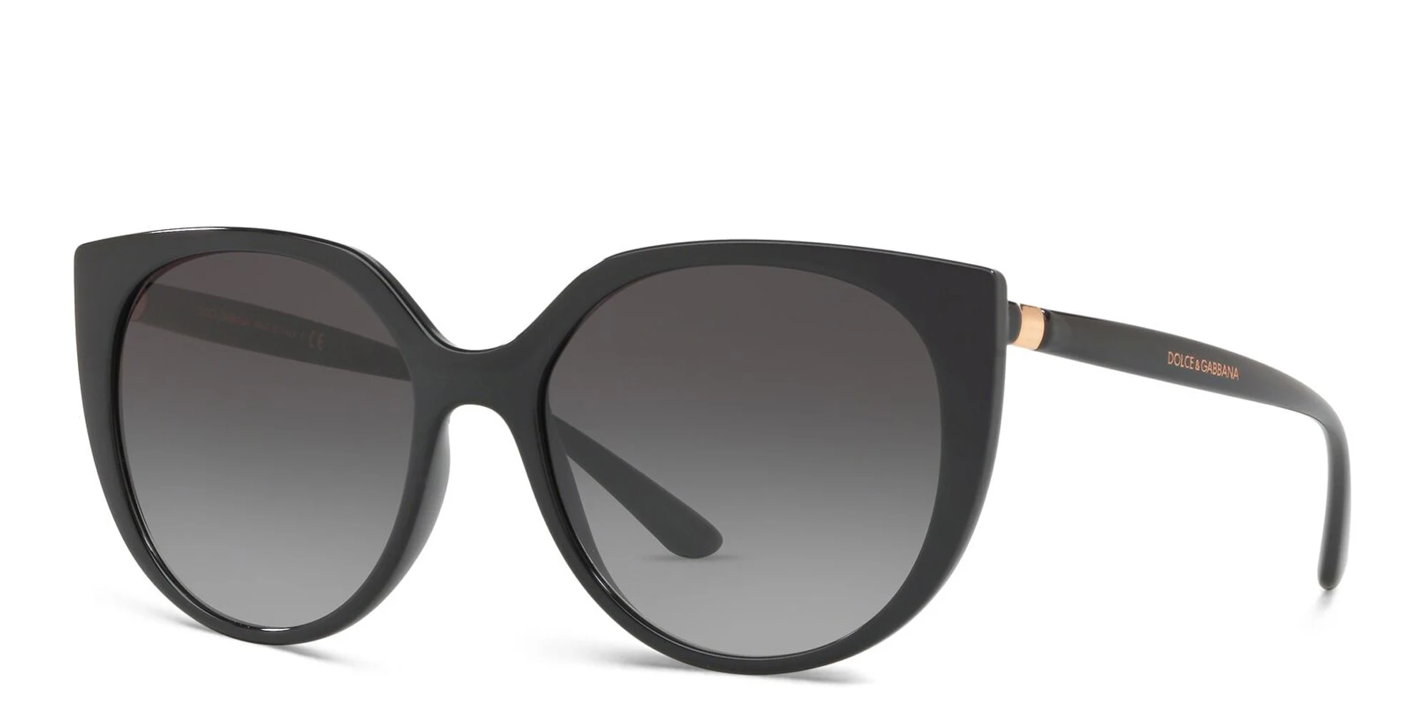 Shop Dolce & Gabbana Cat Eye Sunglasses in Black online.