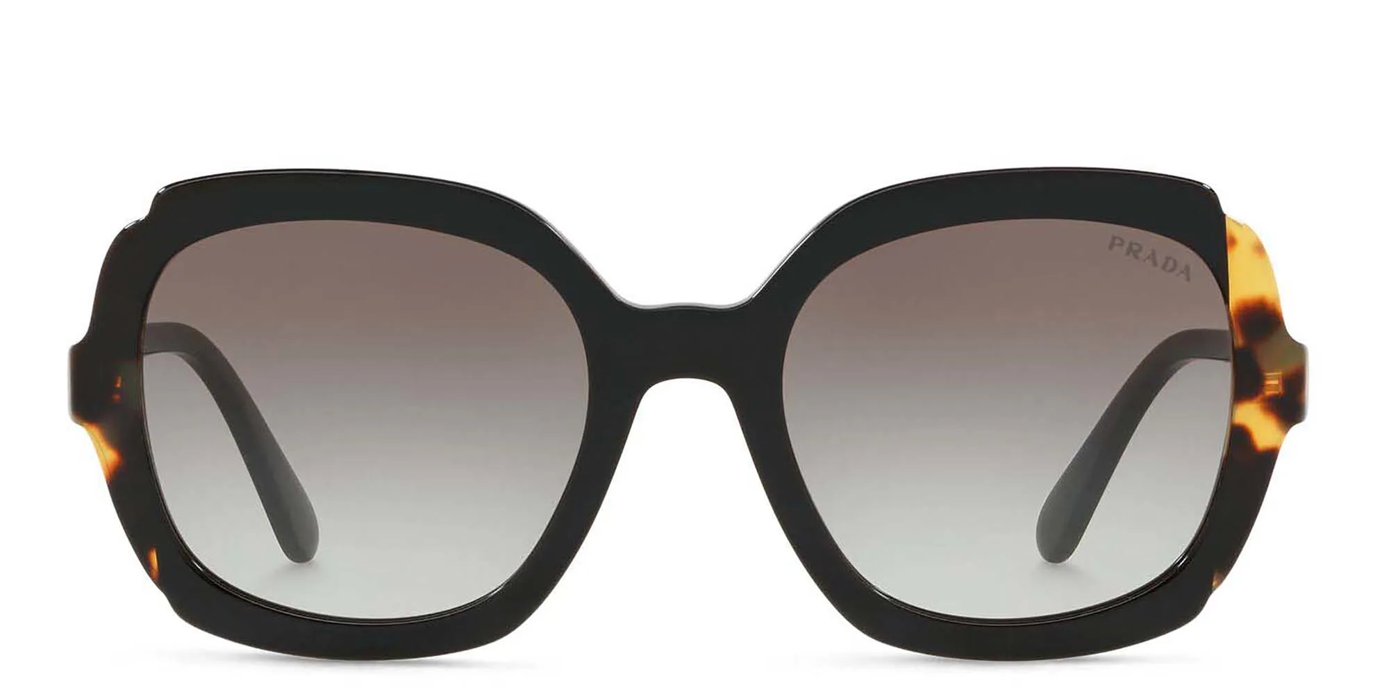 Shop PRADA Square Sunglasses in Black online.