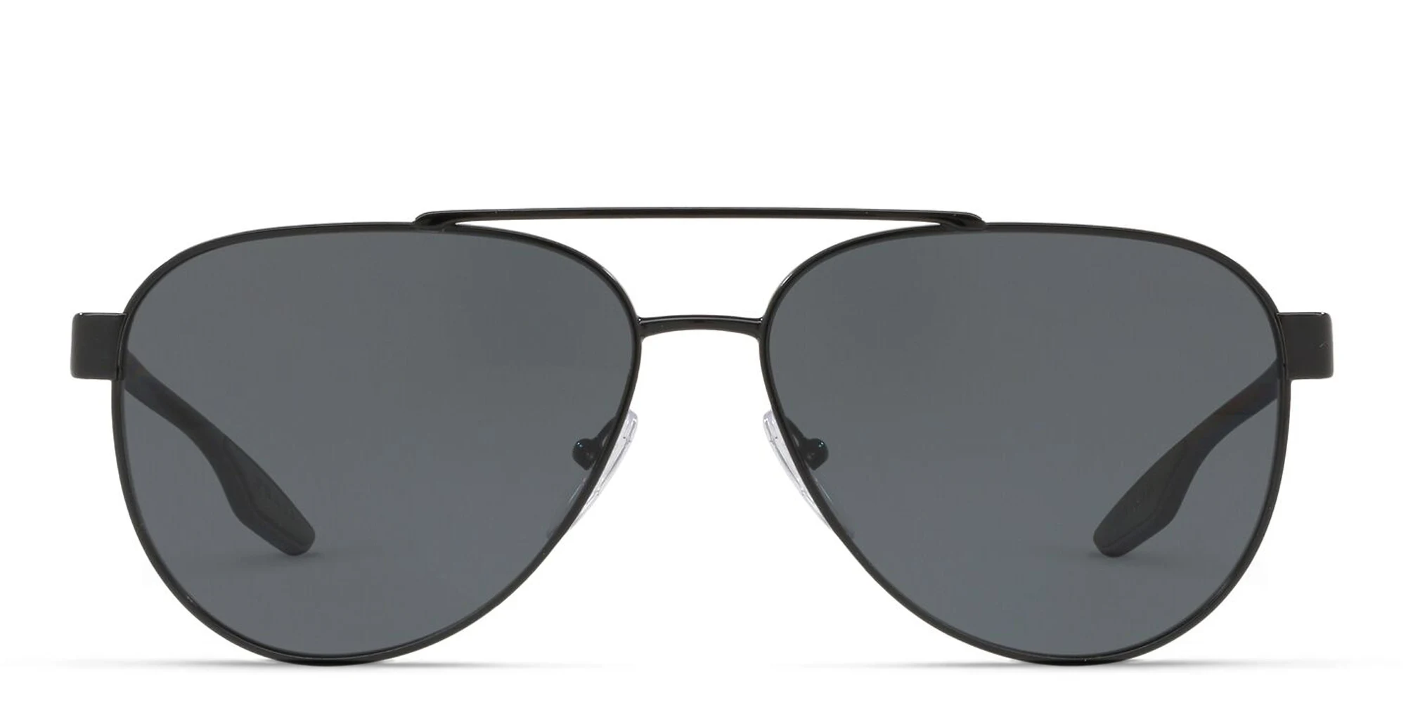 Shop Prada Linea Rossa Pilot Sunglasses in Black online.