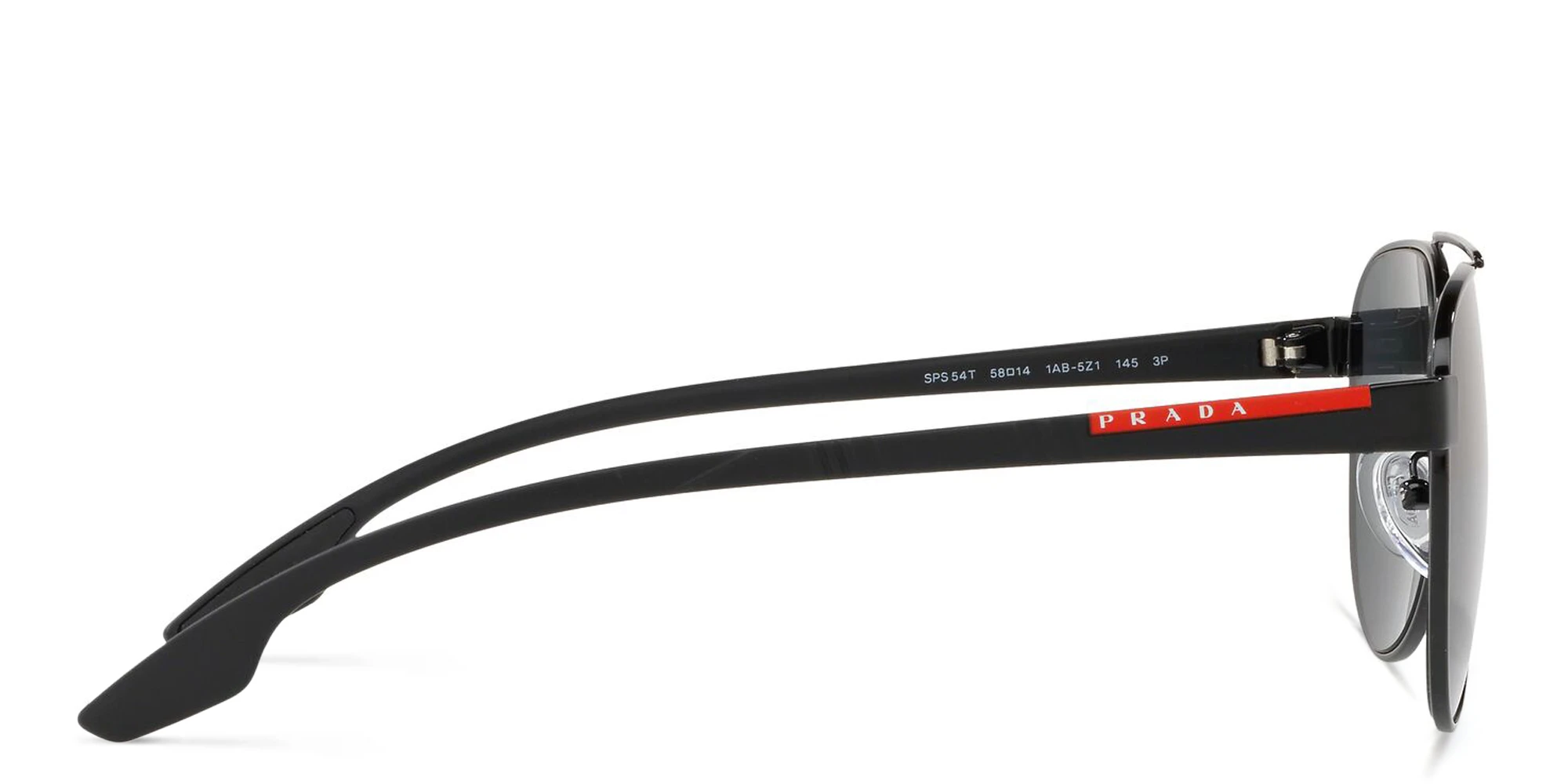 Shop Prada Linea Rossa Pilot Sunglasses in Black online.