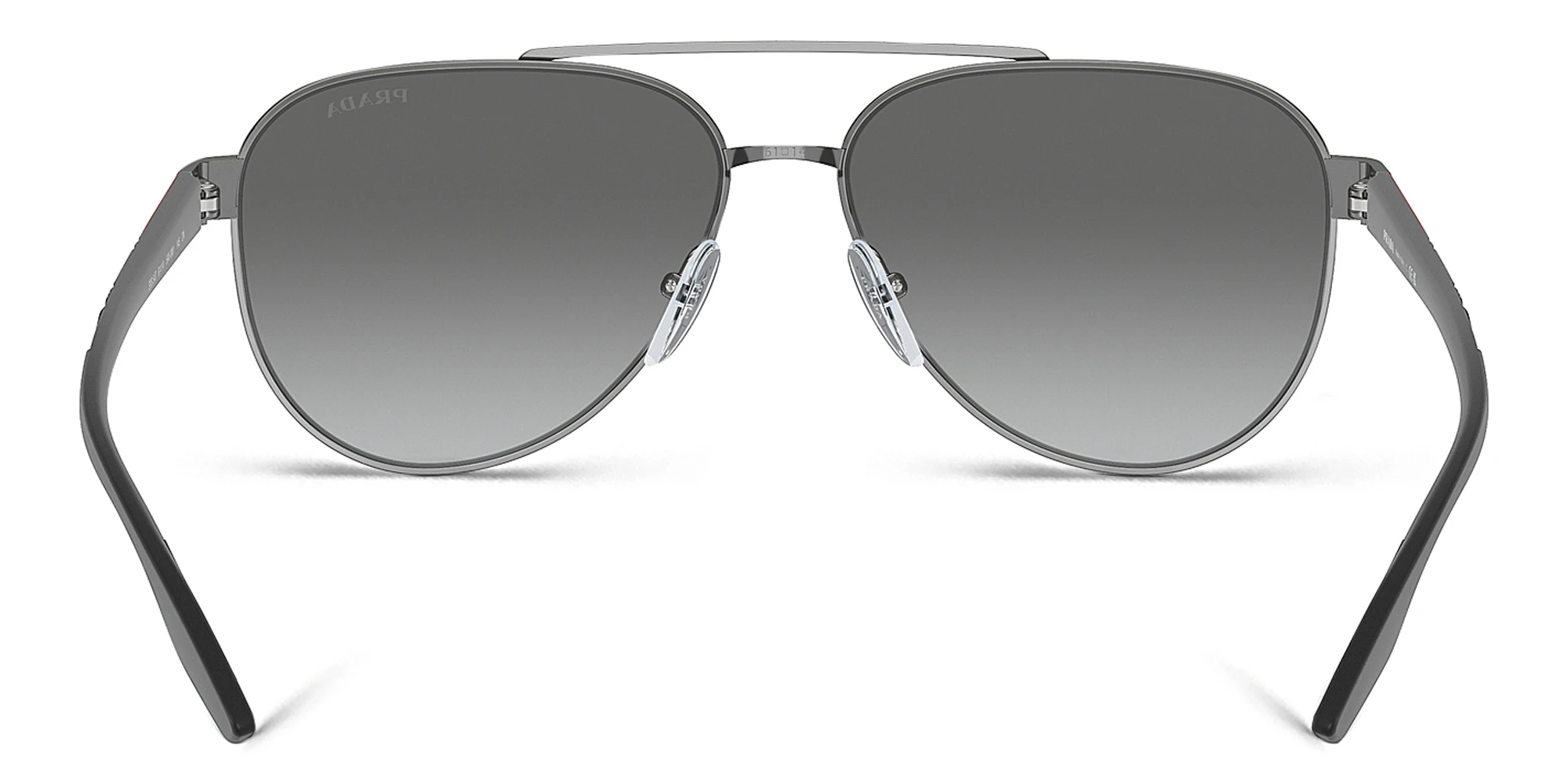 Shop Prada Linea Rossa Pilot Sunglasses in Gunmetal online.