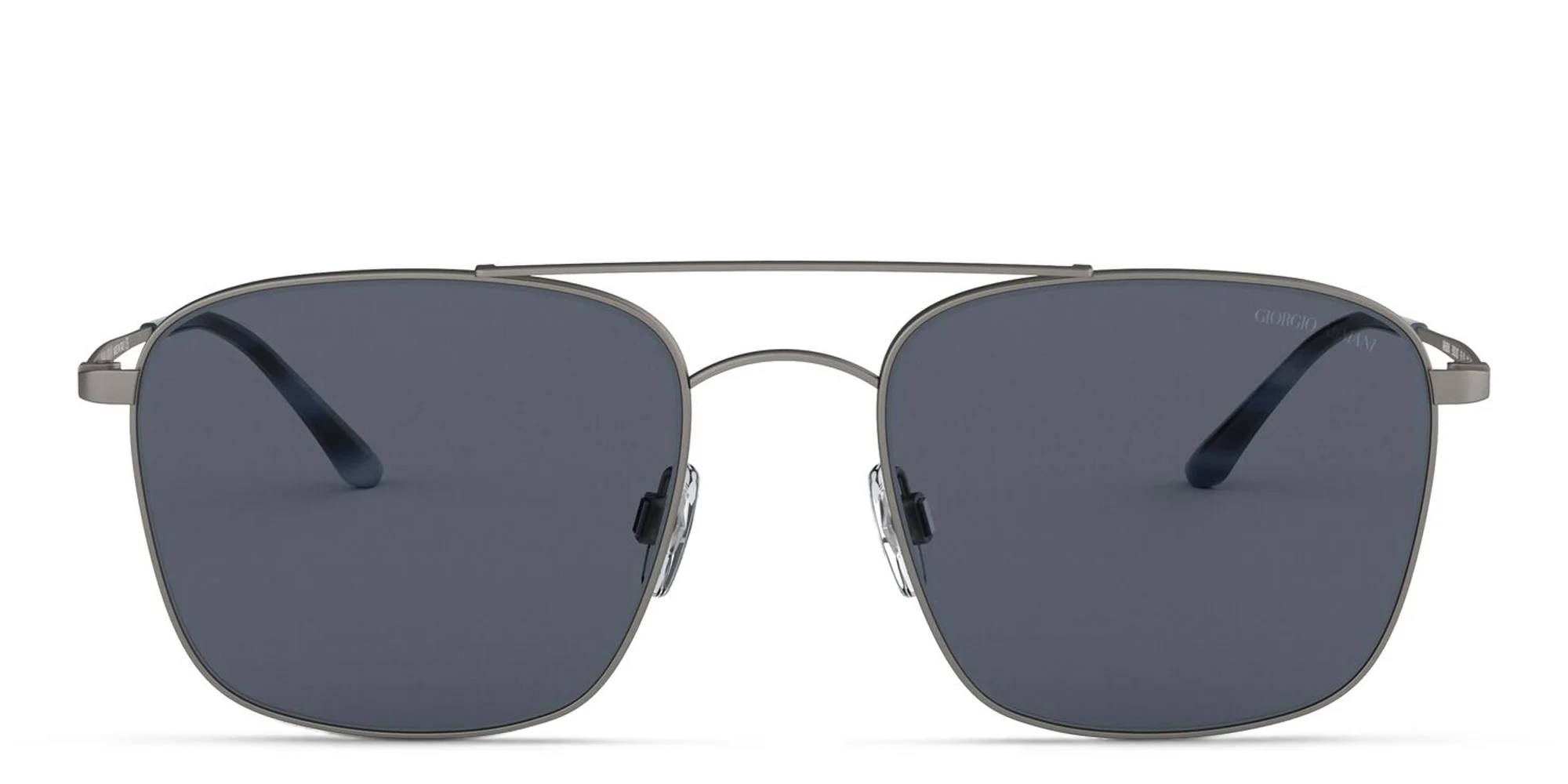 Shop GIORGIO ARMANI Square Sunglasses in Gunmetal online.