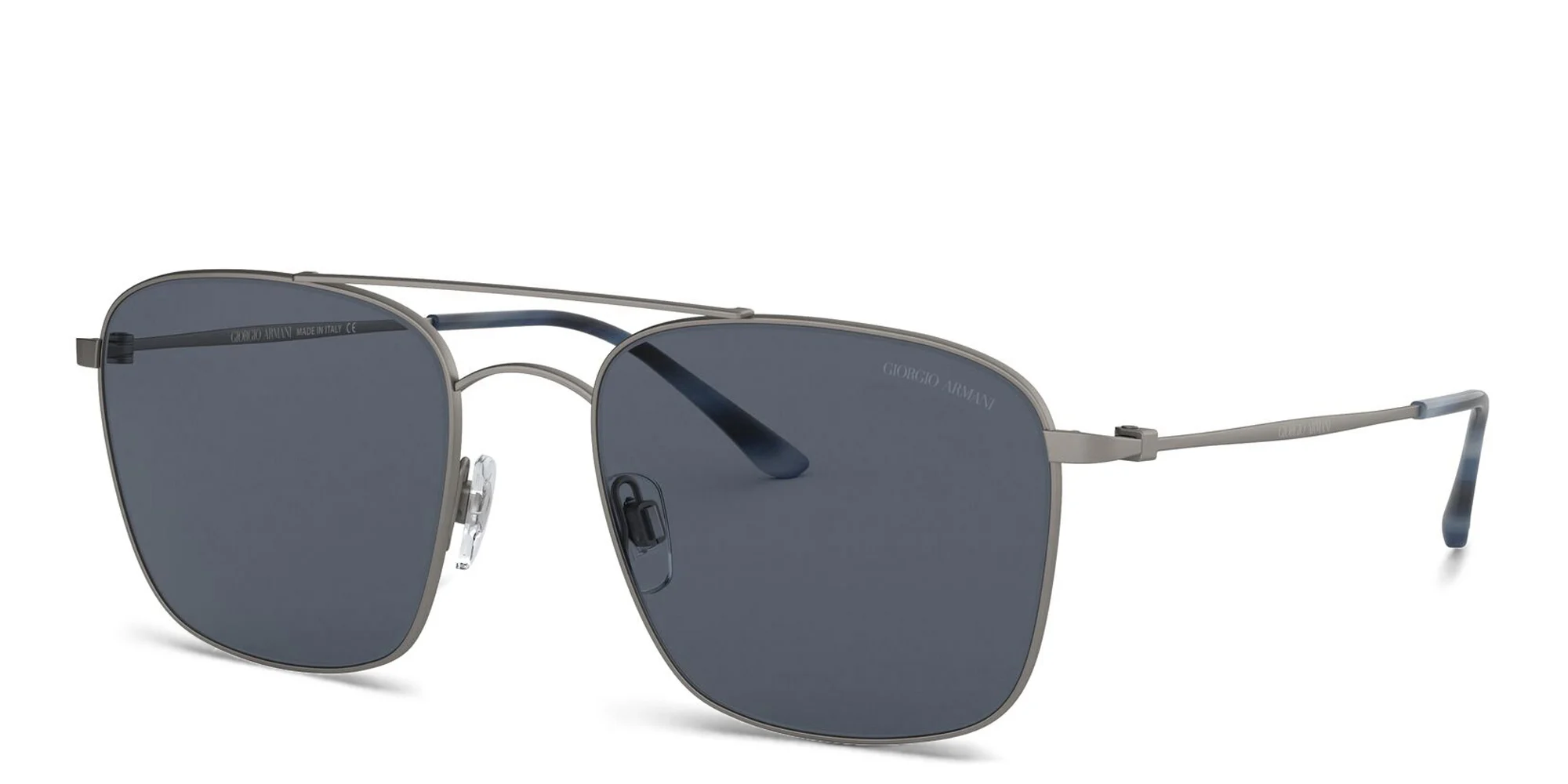 Shop GIORGIO ARMANI Square Sunglasses in Gunmetal online.