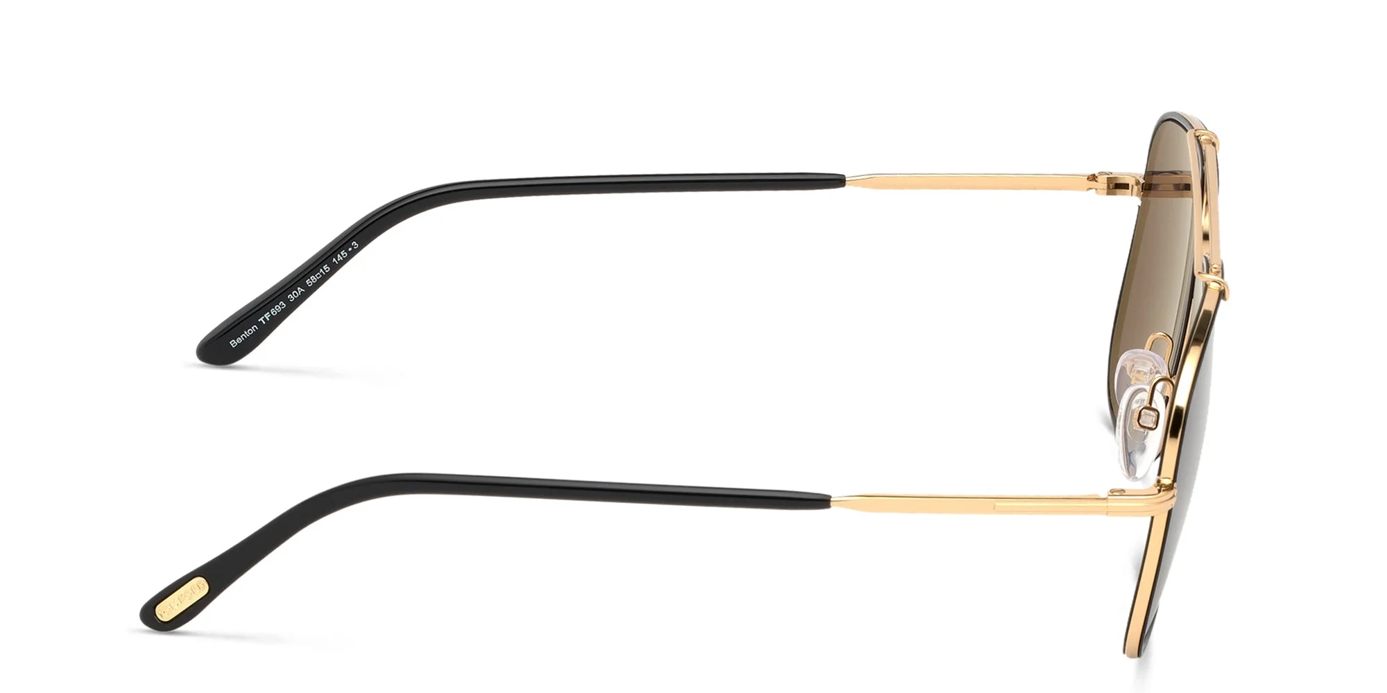Shop TOM FORD Pilot Sunglasses in Shiny Deep Gold online.