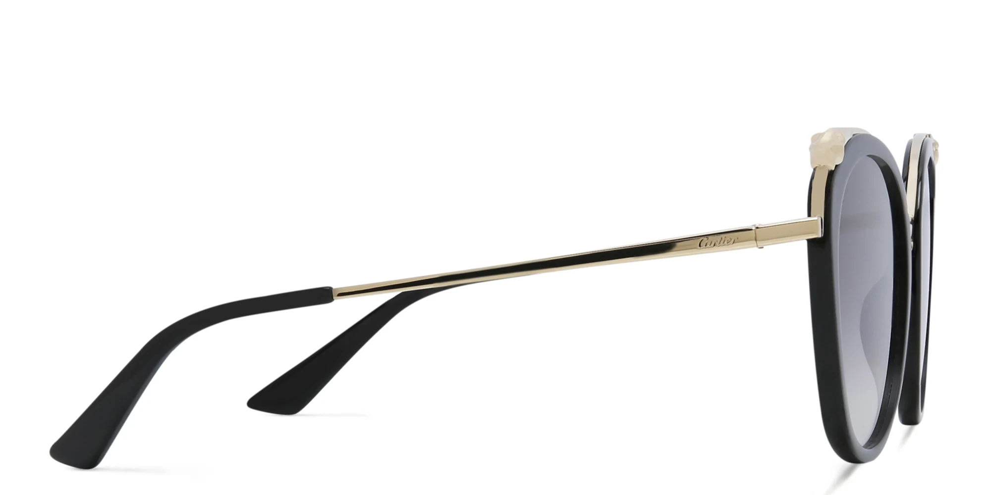Shop Cartier Panthère de Cartier Cat-Eye Sunglasses in Black online.