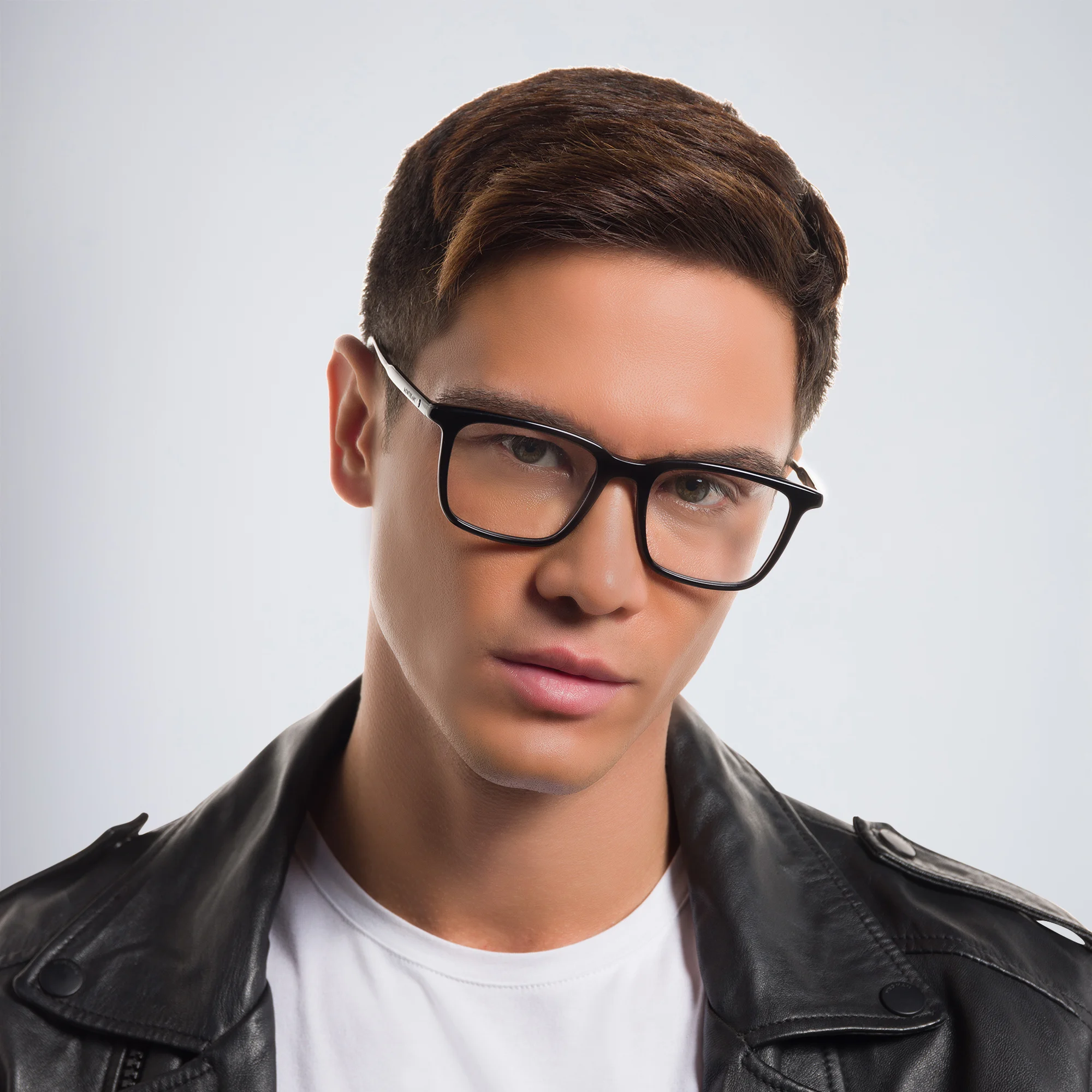 Shop MONTBLANC Square Eyeglasses in Black online.