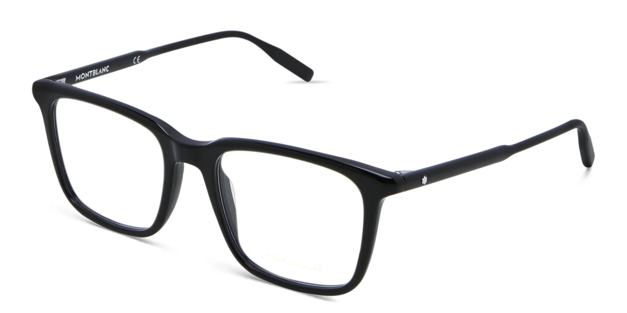 Shop MONTBLANC Square Eyeglasses in Black online.
