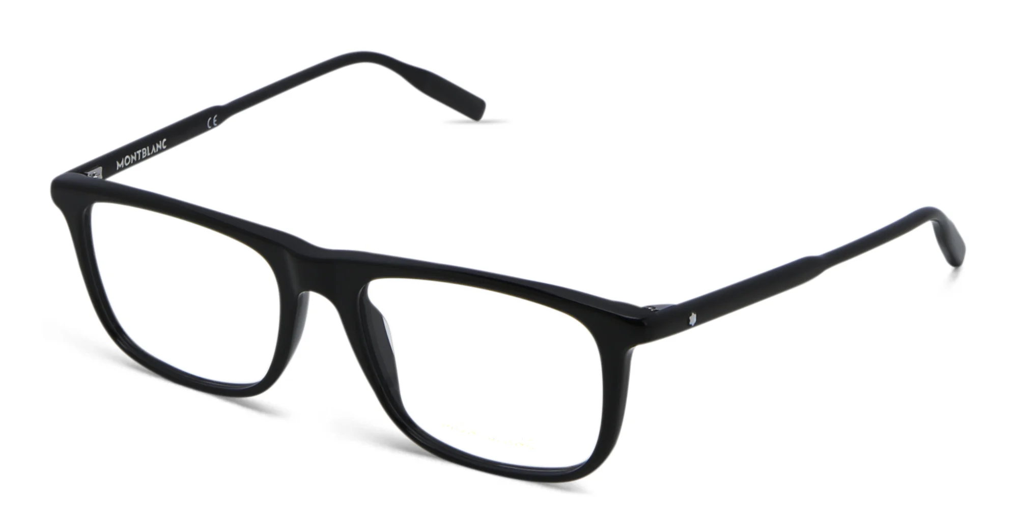 Shop MONTBLANC Rectangle Eyeglasses in Black online.