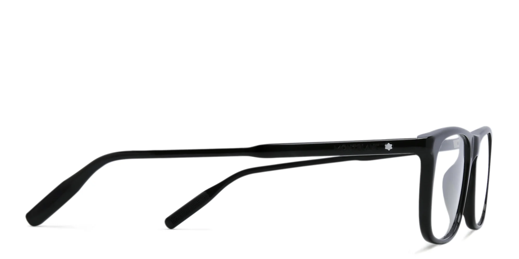 Shop MONTBLANC Rectangle Eyeglasses in Black online.
