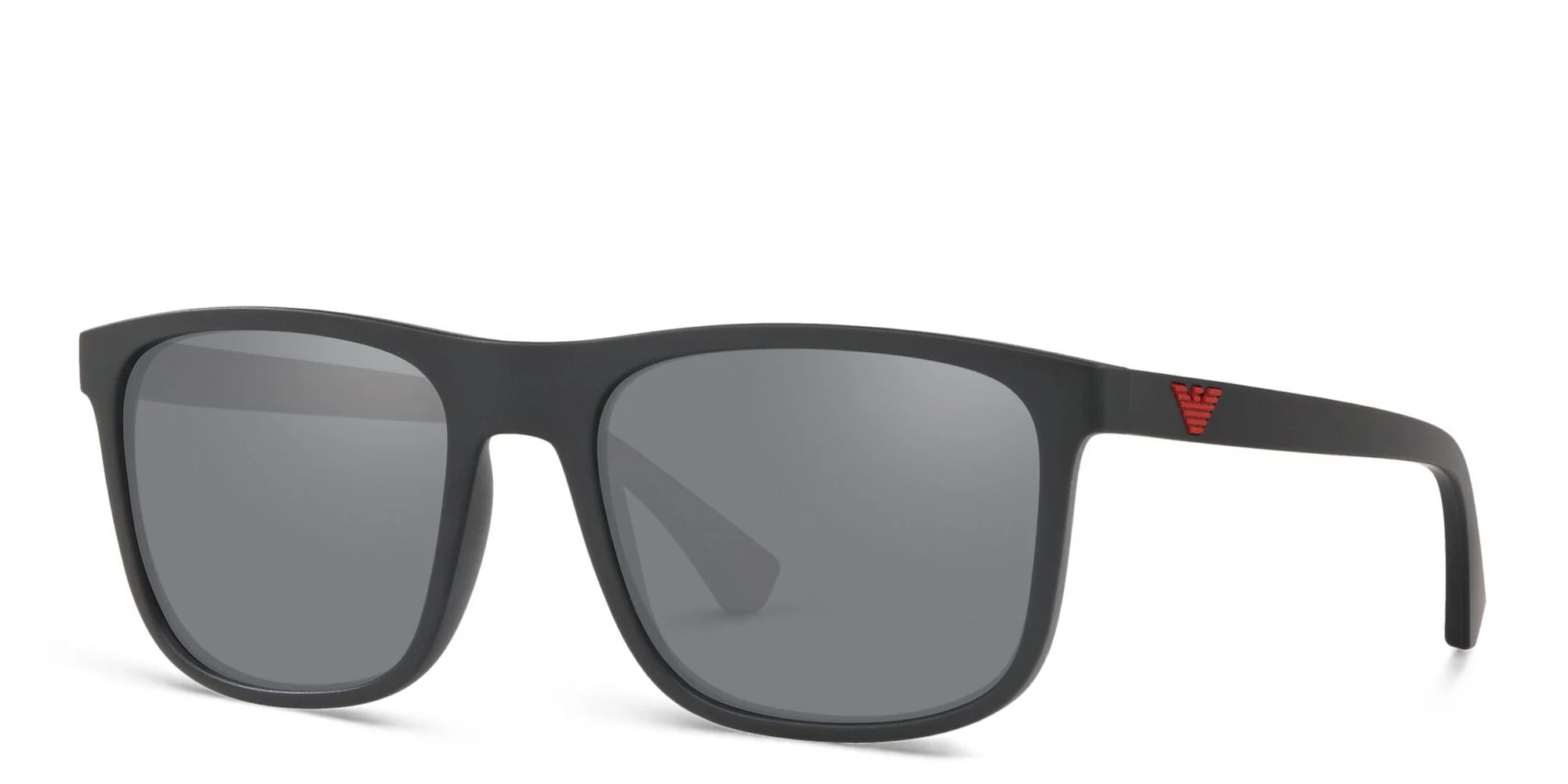 Shop Emporio Armani Square Sunglasses in Matte Black online.