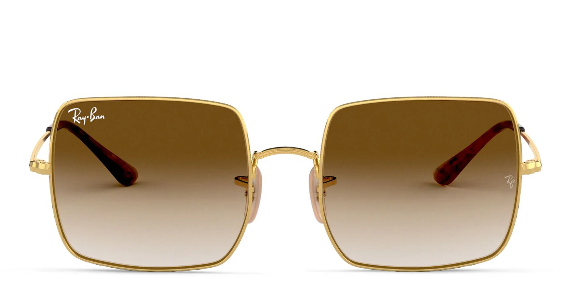 Shop Ray-Ban Square Sunglasses in Gold online.