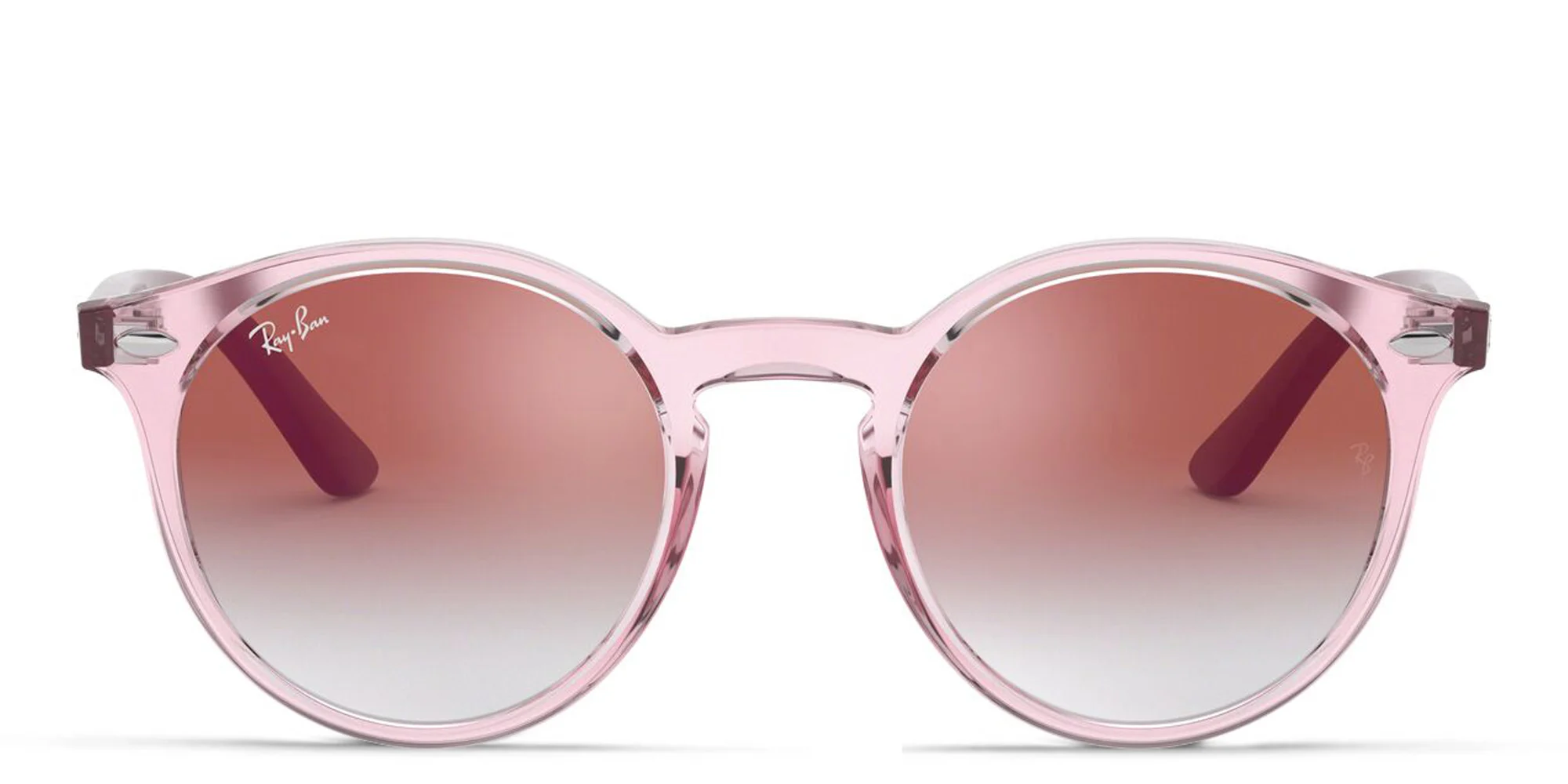 Shop Ray-Ban Kids Panthos Sunglasses in Transparent Pink online.