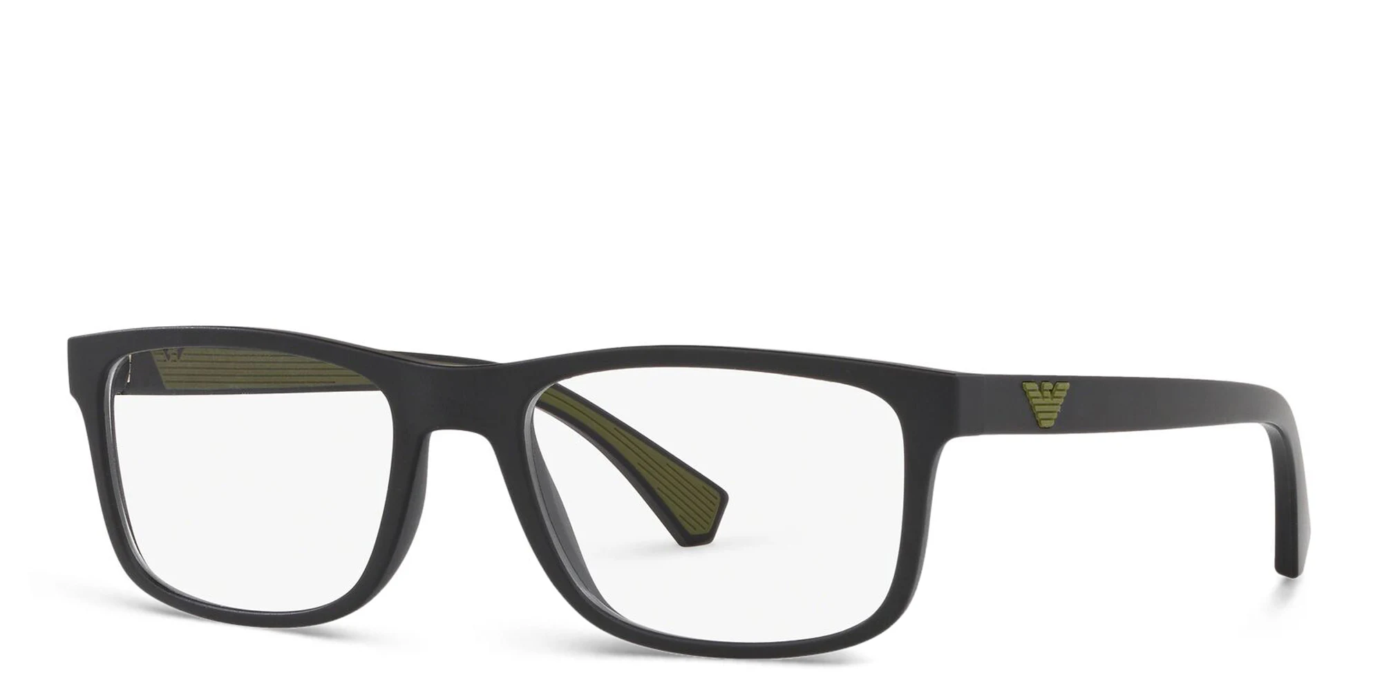 تسوق نظارة طبية مستطيلة امبوريو أرماني بلون Matte Black أونلاين.