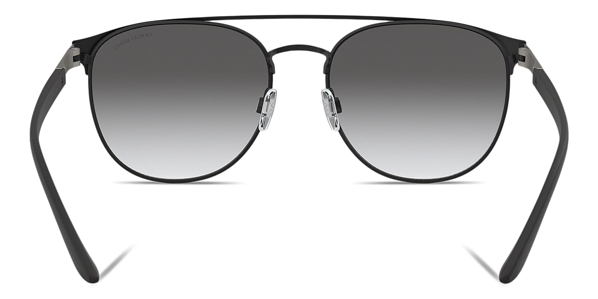 Shop GIORGIO ARMANI Square Sunglasses in Matte Black online.