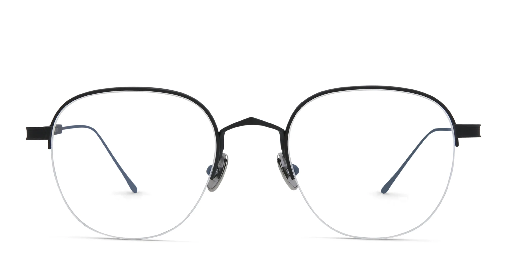 Shop Cartier Signature 'C'de Half-Rim Eyeglasses in Black online.
