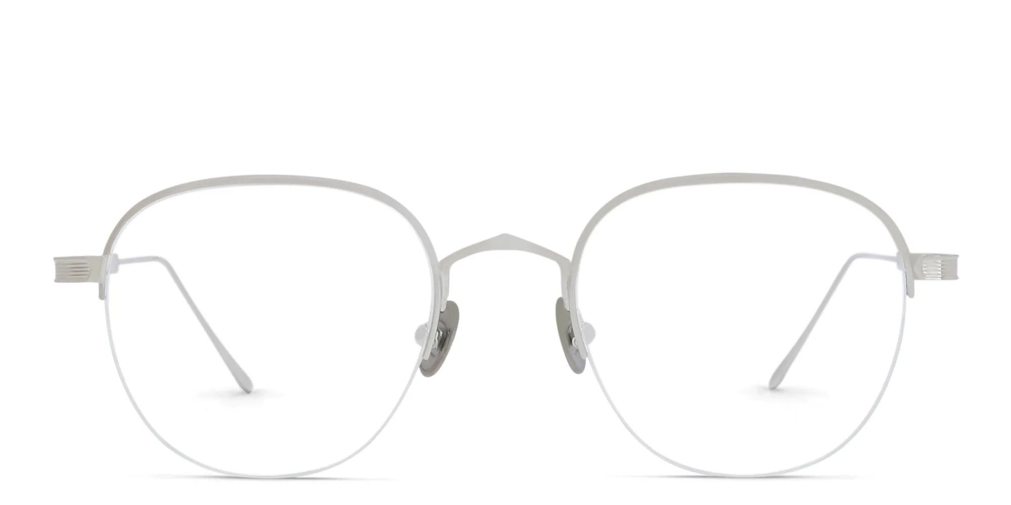 Shop Cartier Signature 'C'de Cartier Half-Rim Eyeglasses in Silver online.