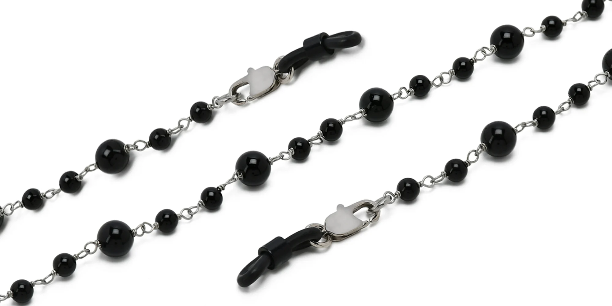 Shop Uoptic Onyx & Stainless Steel Glasses Chain online.