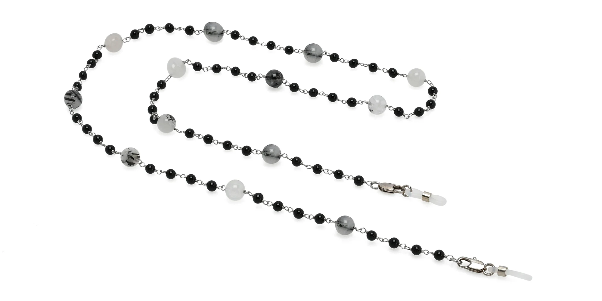 Shop Uoptic Onyx & Stainless Steel Glasses Chain online.