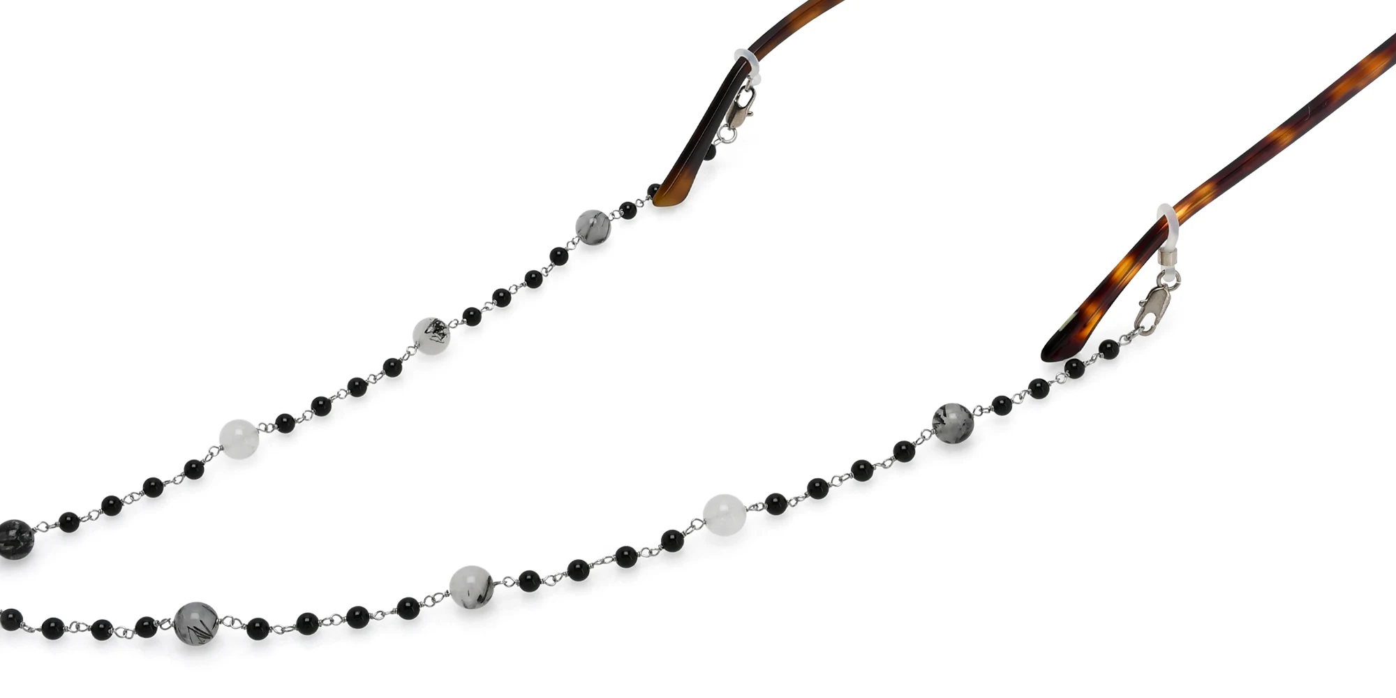 Shop Uoptic Onyx & Stainless Steel Glasses Chain online.