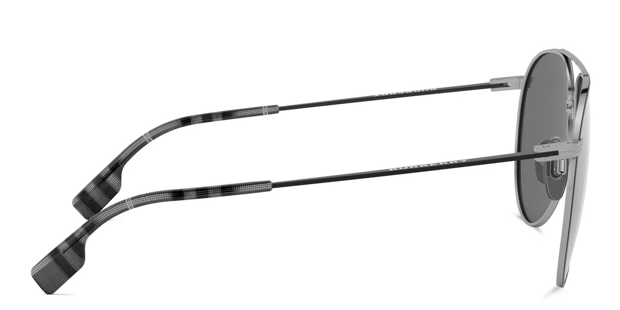 Shop BURBERRY Aviator Sunglasses in Black online.