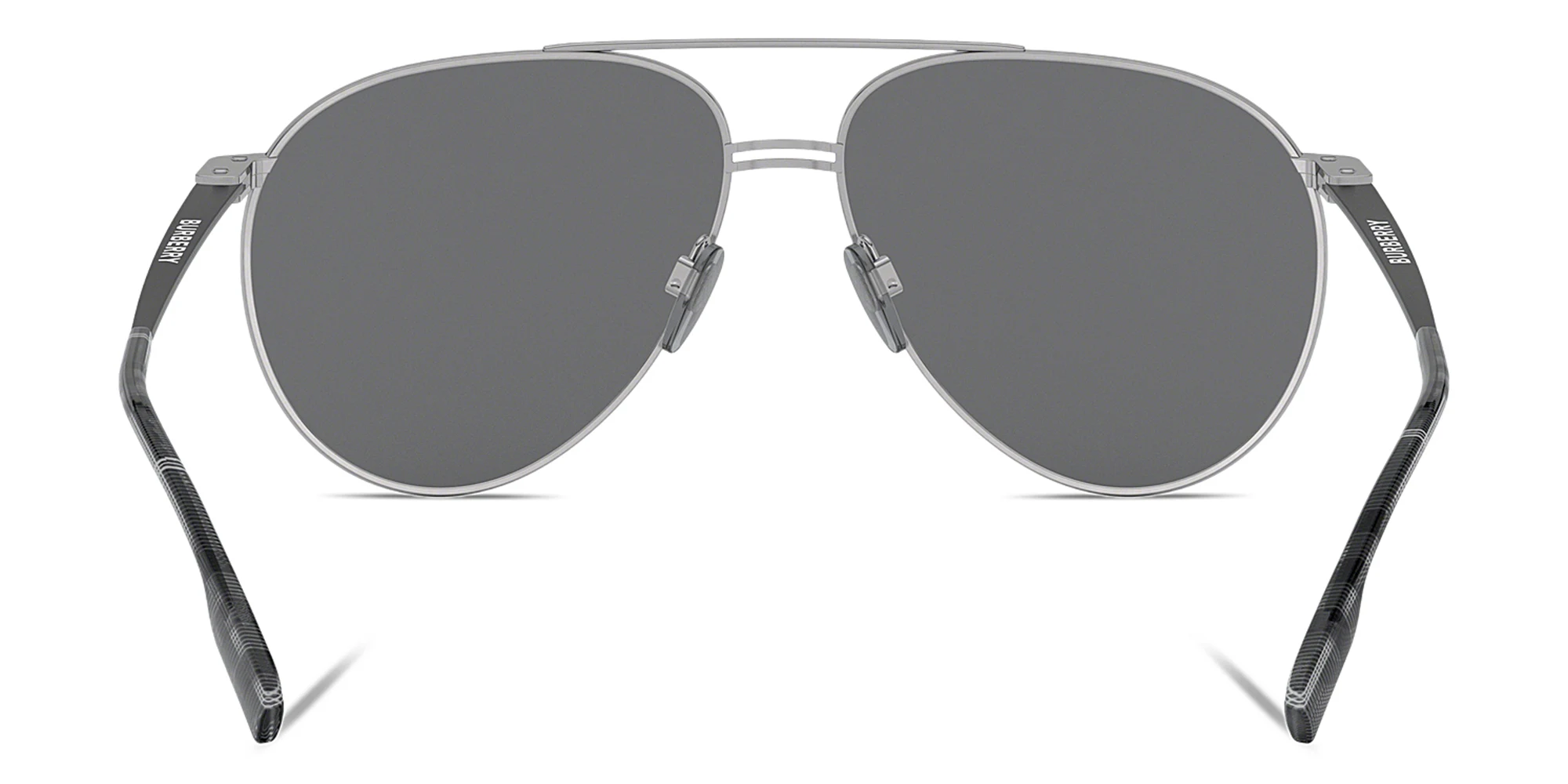 Shop BURBERRY Aviator Sunglasses in Black online.
