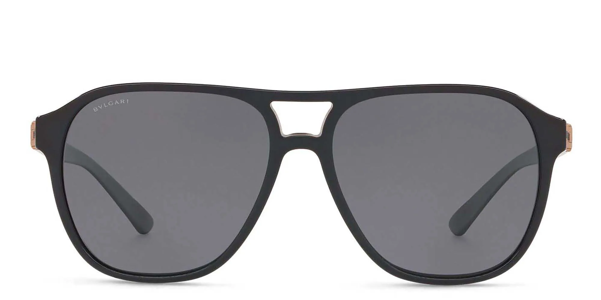 Shop BVLGARI Aviator Sunglasses in Black online.