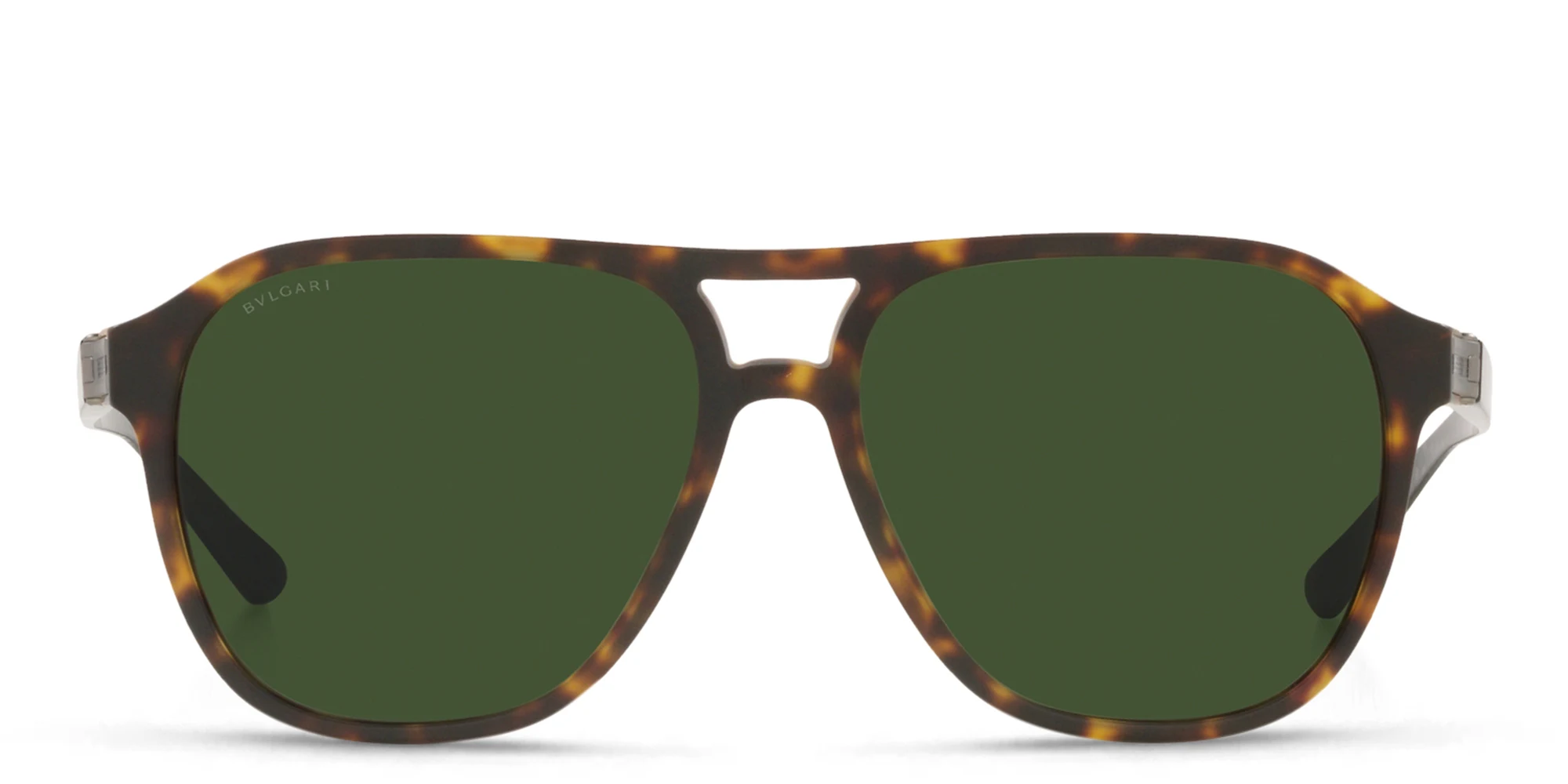Shop BVLGARI Aviator Sunglasses in Matte Havana online.