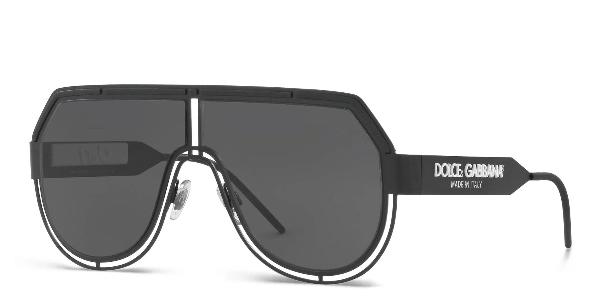 Shop Dolce & Gabbana Aviator Sunglasses in Matte Black online.