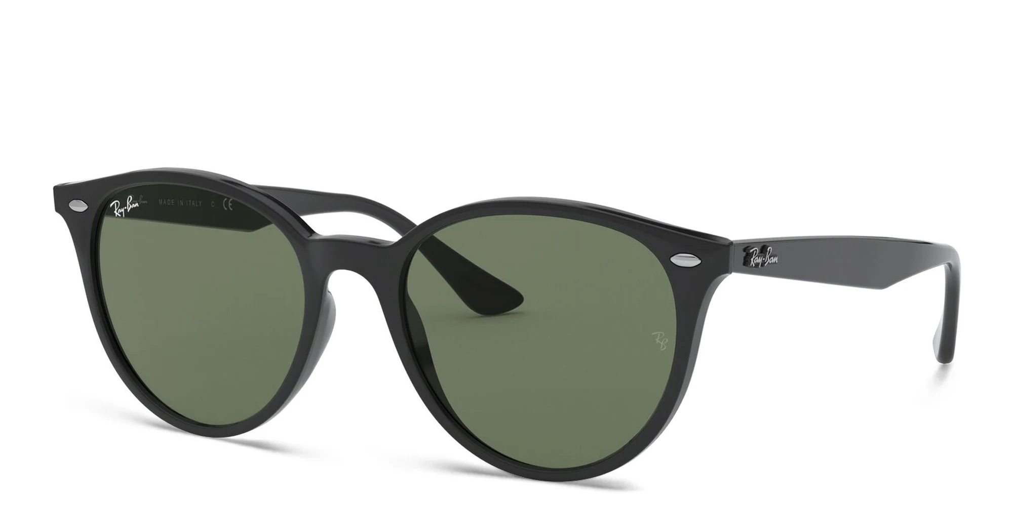 Shop Ray-Ban Unisex Round Sunglasses in Black online.