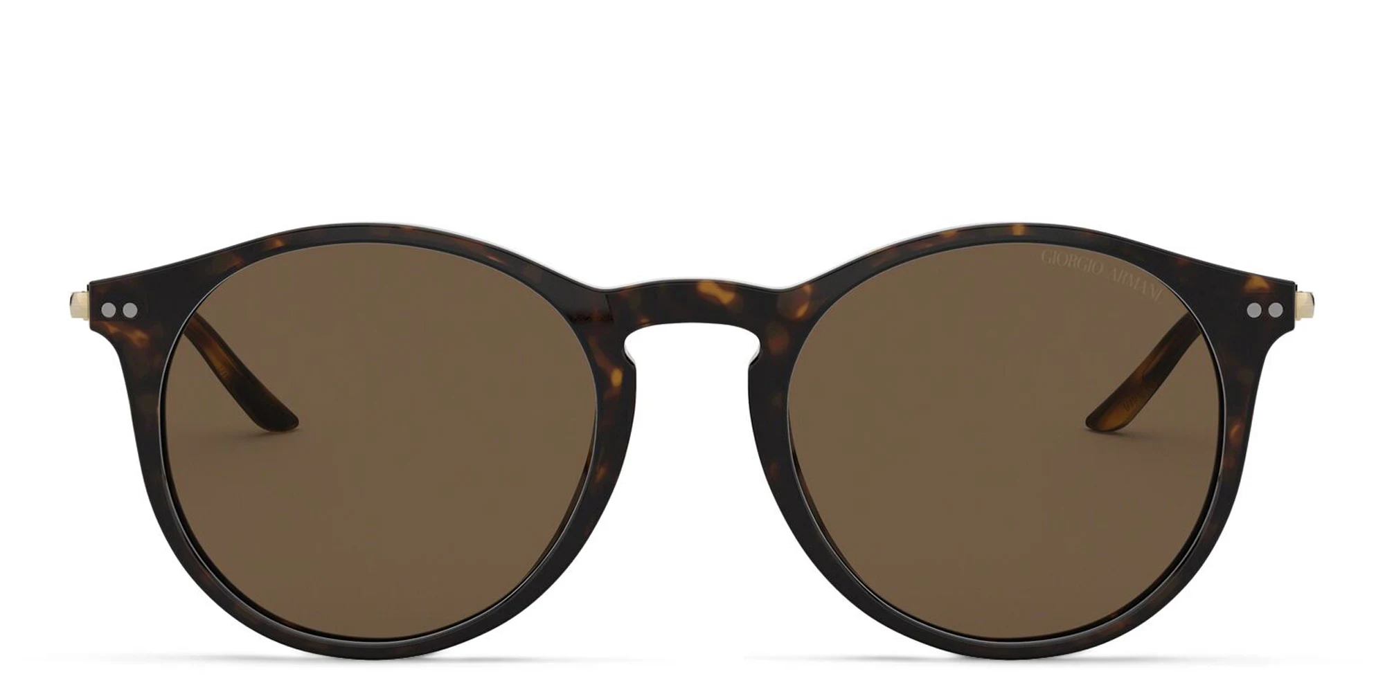 Shop GIORGIO ARMANI Round Sunglasses in Havana online.