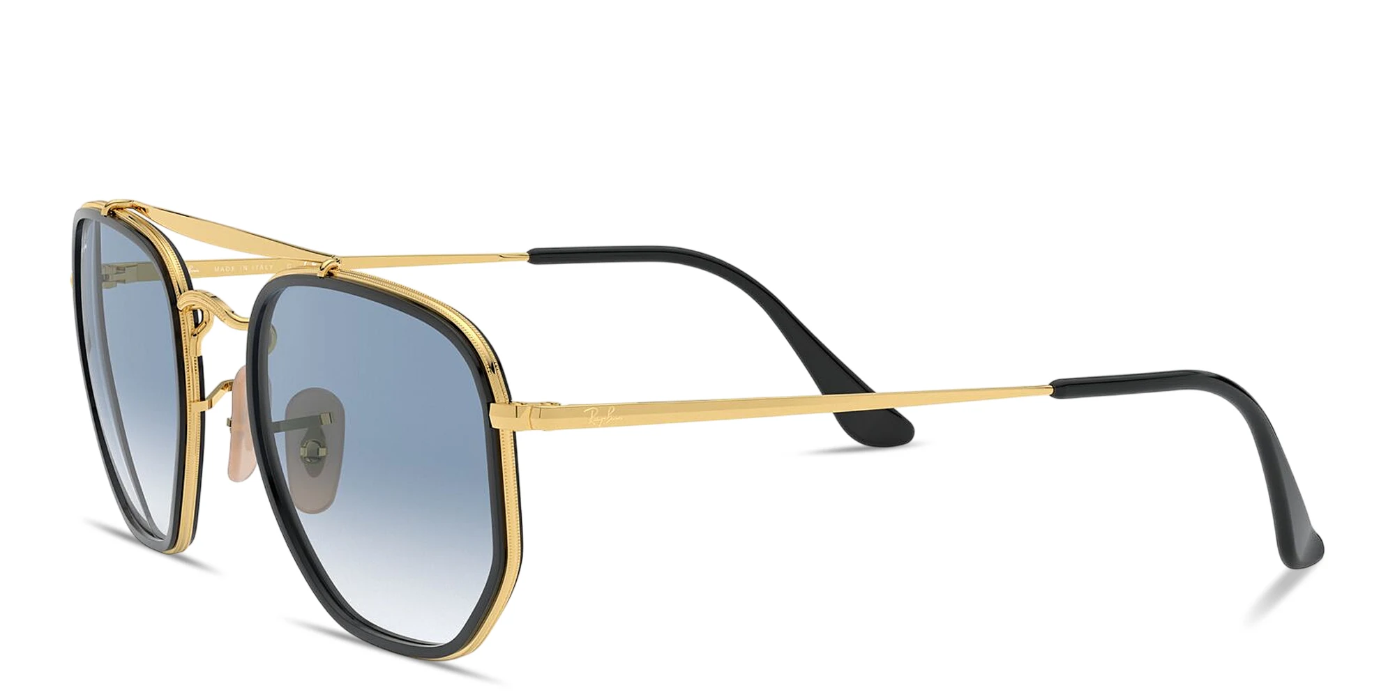 Shop Ray-Ban The Marshal II Unisex Hexagonal Irregular Sunglasses in Gold online.