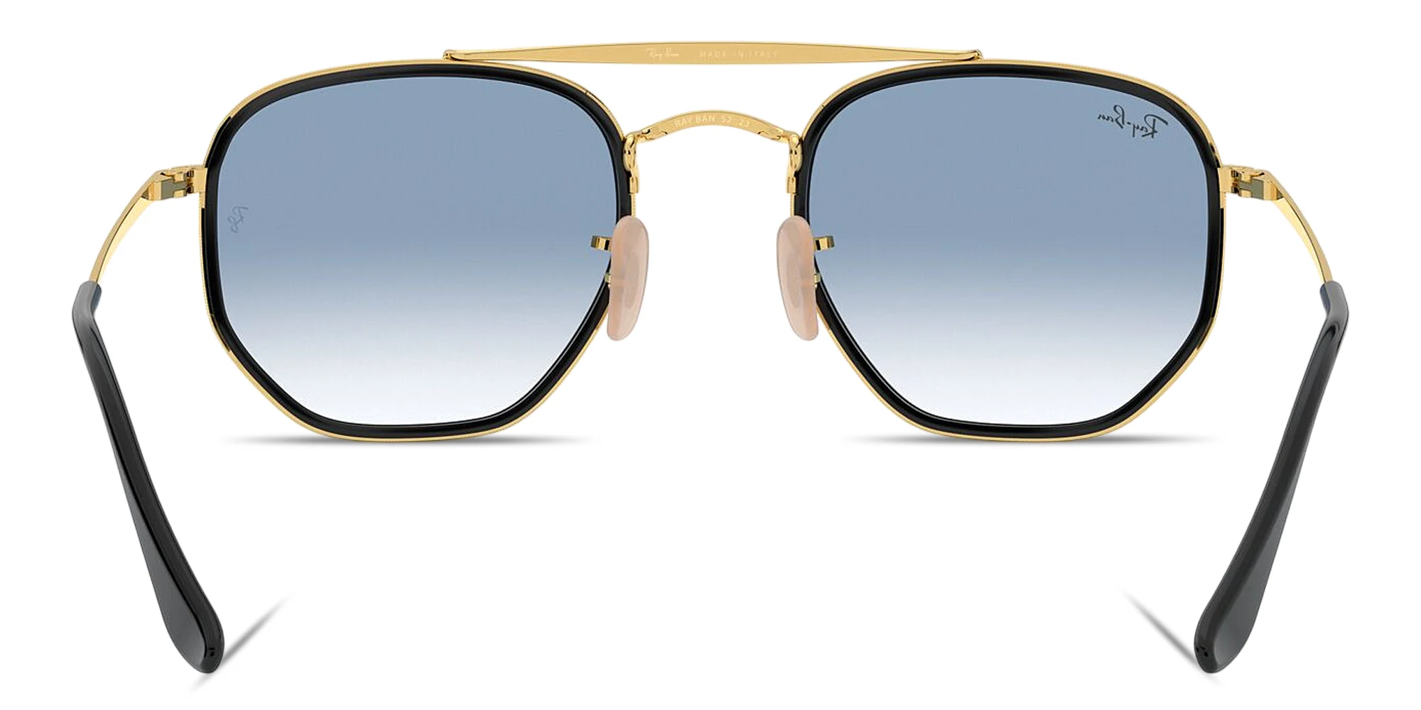 Shop Ray-Ban The Marshal II Unisex Hexagonal Irregular Sunglasses in Gold online.