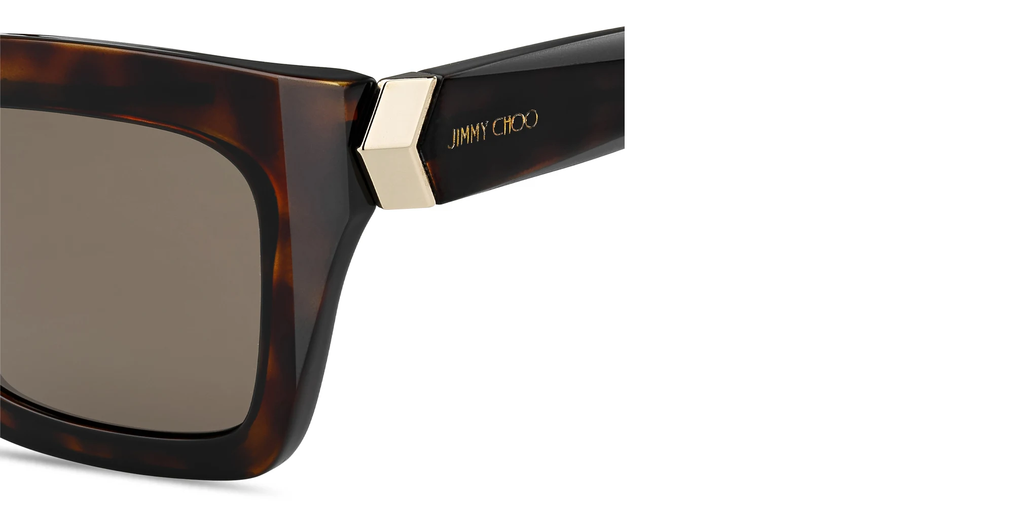 Shop JIMMY CHOO Maika/S Rectangle Sunglasses in Havana online.