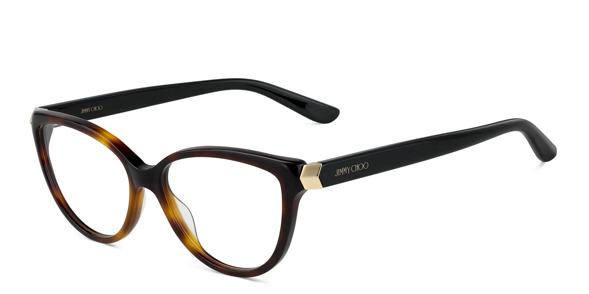 Shop JIMMY CHOO Cat Eye Eyeglasses in Havana online.