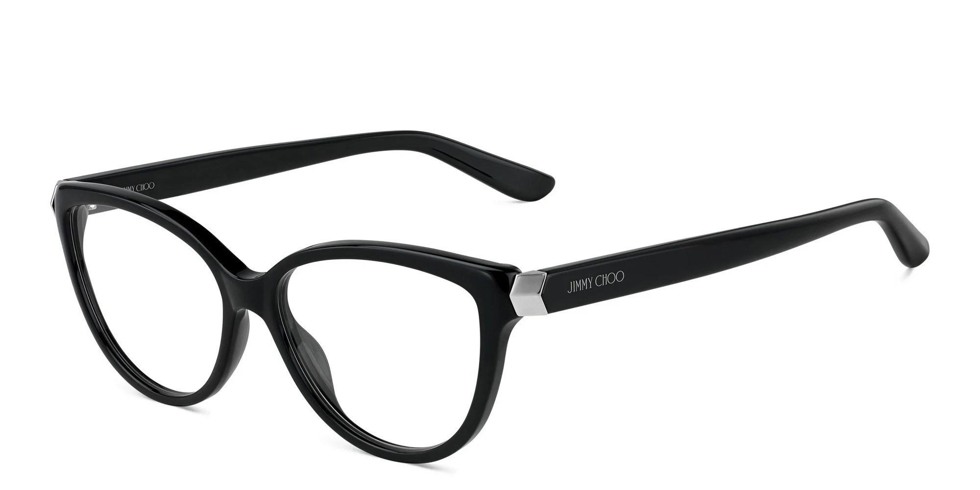 Shop JIMMY CHOO Cat Eye Eyeglasses in Black online.