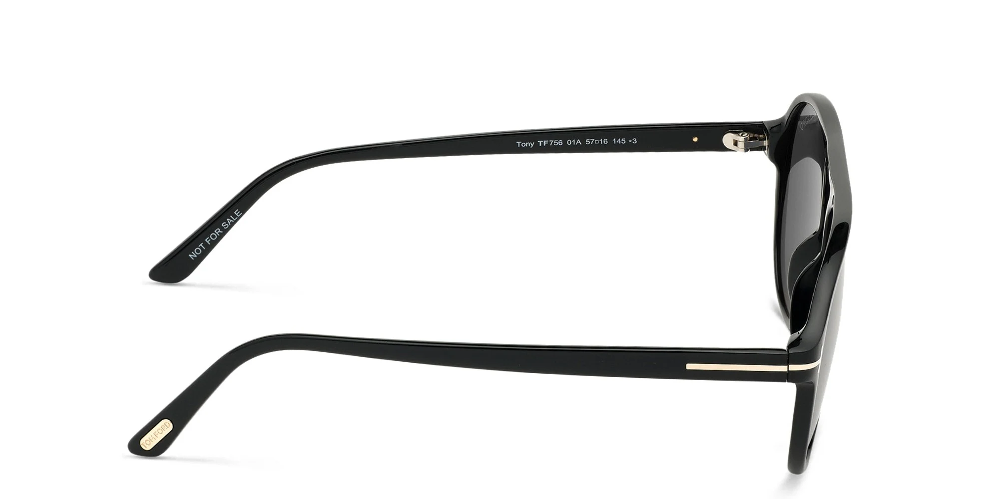 Shop TOM FORD Pilot Sunglasses in Shiny Black online.