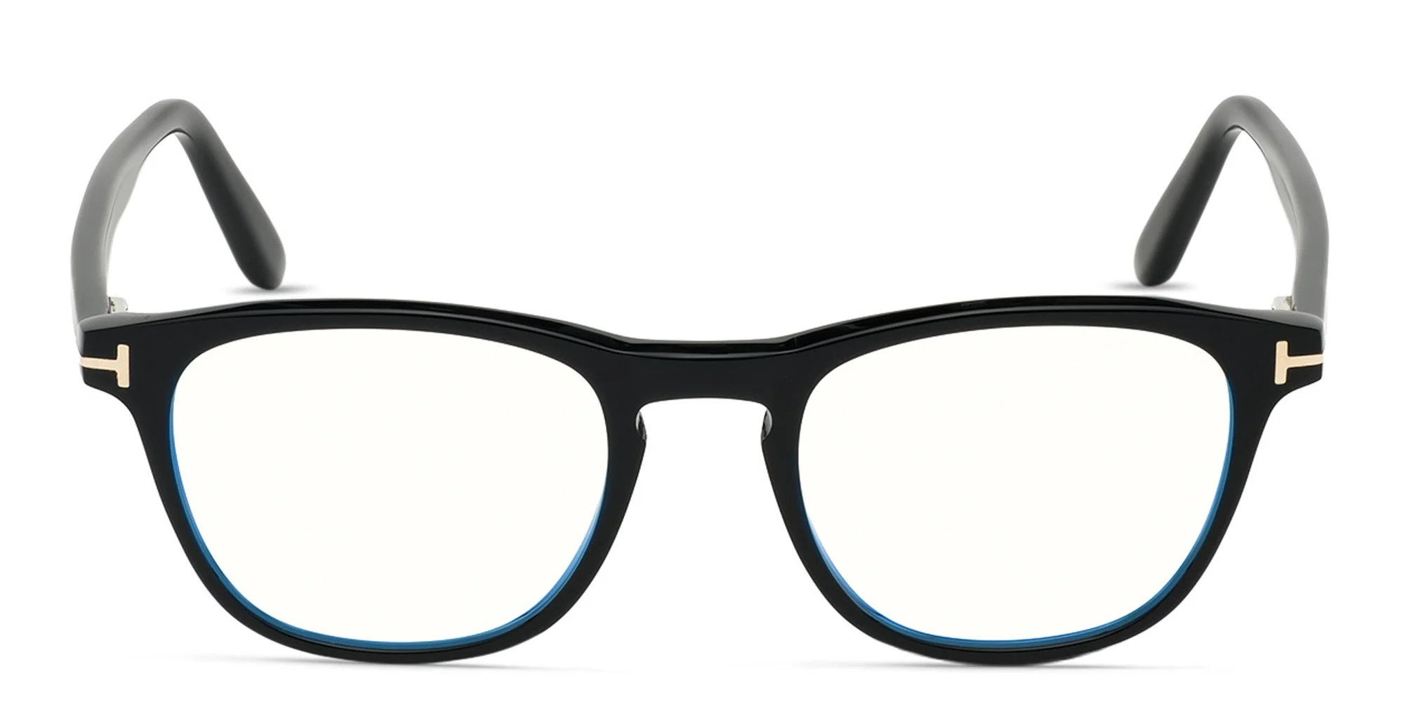 Shop TOM FORD Square Eyeglasses in Shiny Black online.