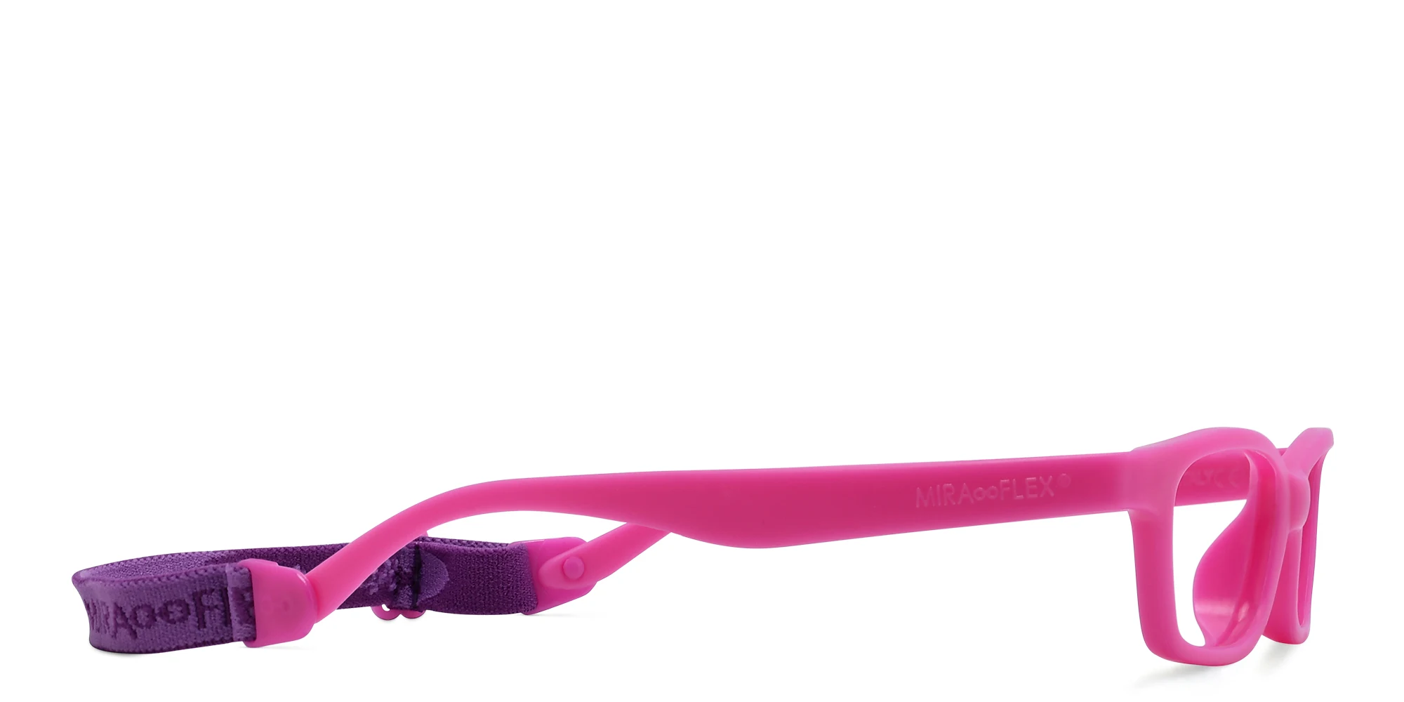 Shop Mira Flex Kids Rimless Wide Rectangle Eyeglasses in Pink online.