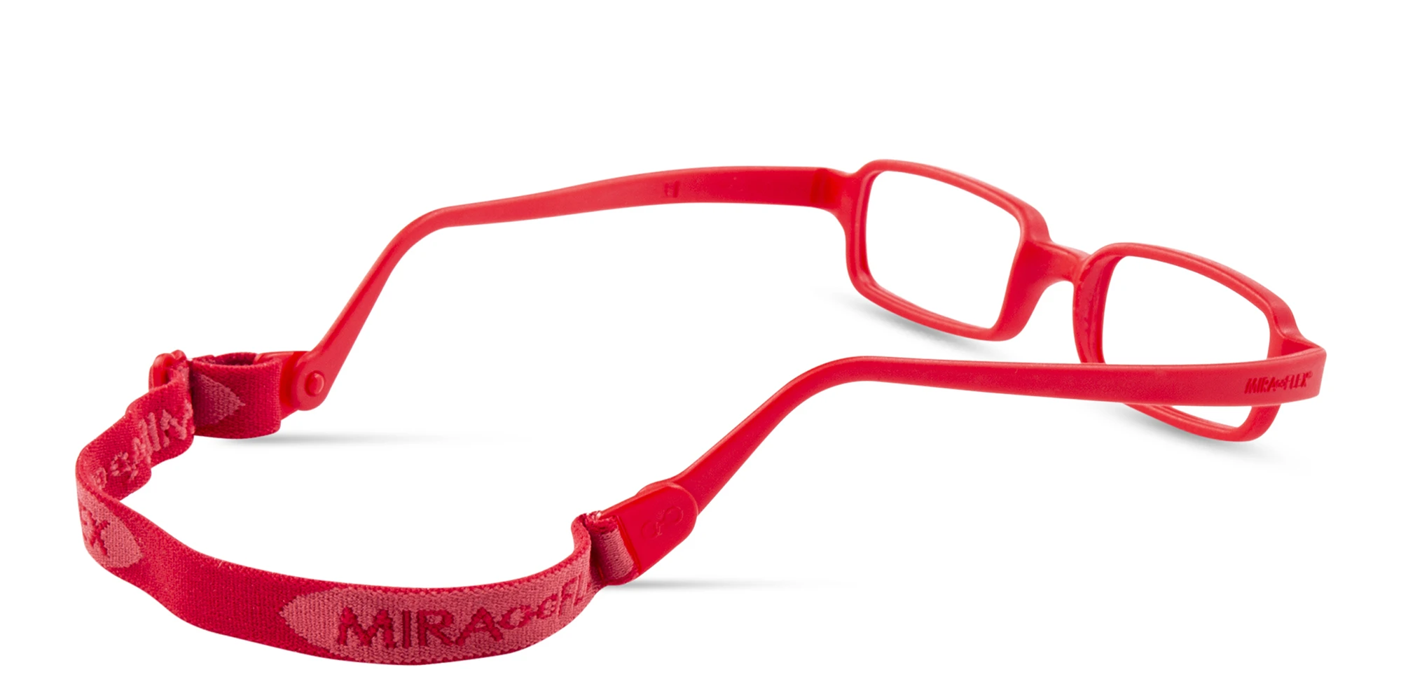 Shop Mira Flex Kids Rectangle Eyeglasses in Red online.